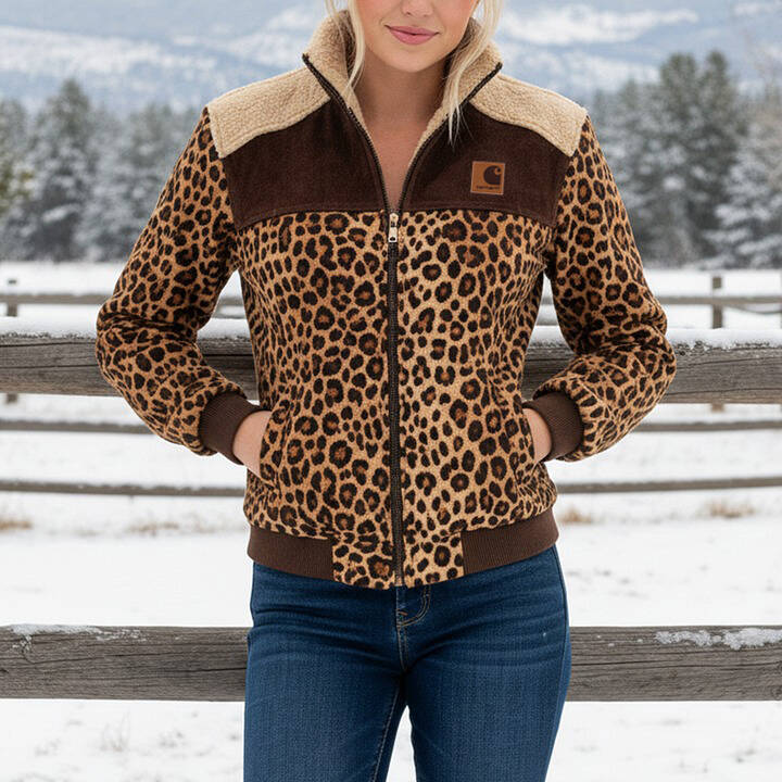 Women's Retro Patchwork Plush Jacket