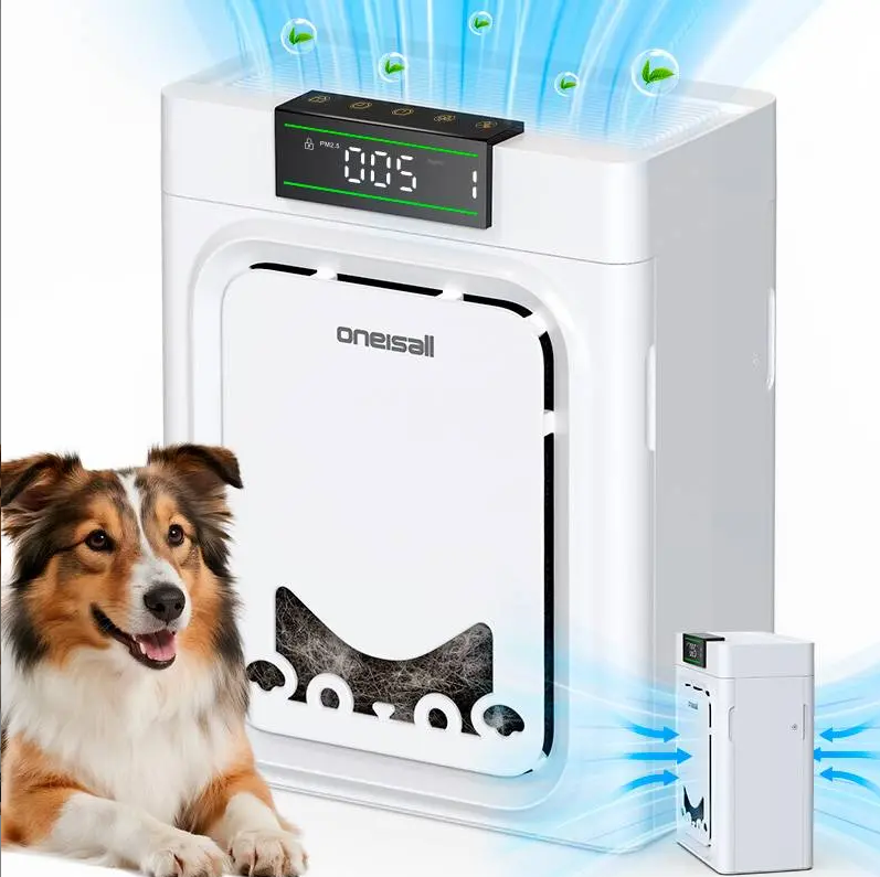 Pet Essential! Zero-Consumable Air Purifier with Washable Filter, Traps Pet Hair & Removes Pet Odors for Entire Home