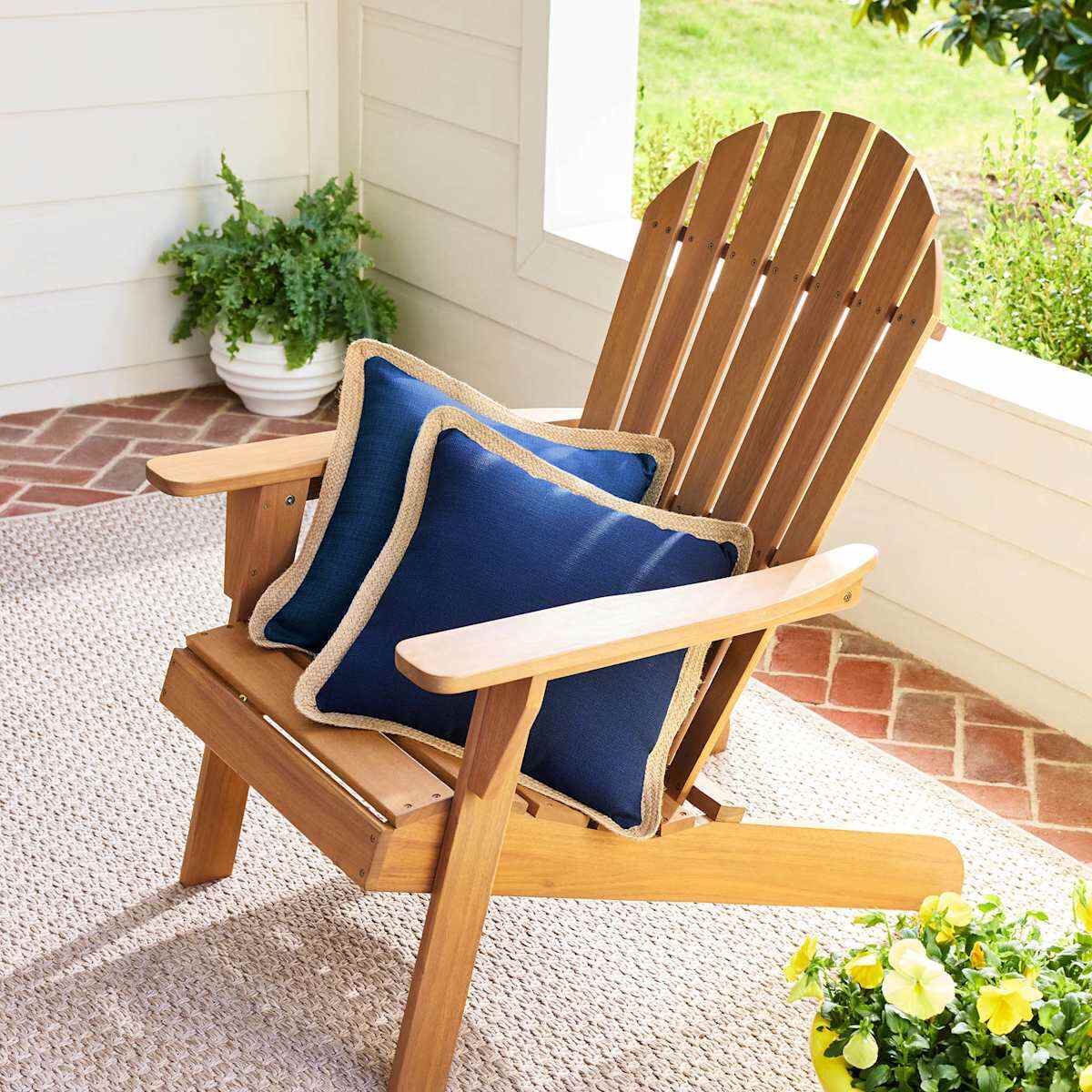 Adirondack Natural Wood Patio Chair