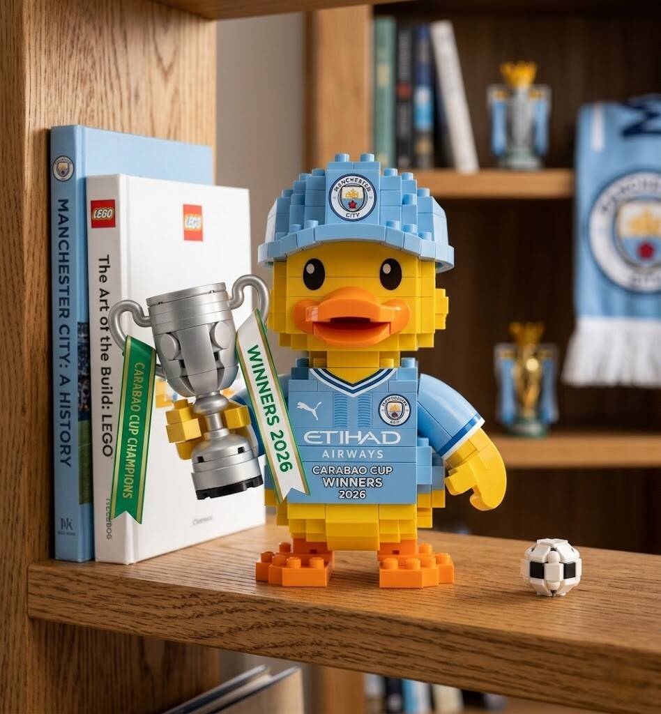 🔵 Manchester City 2026 Carabao Cup Champions Building Block Set
