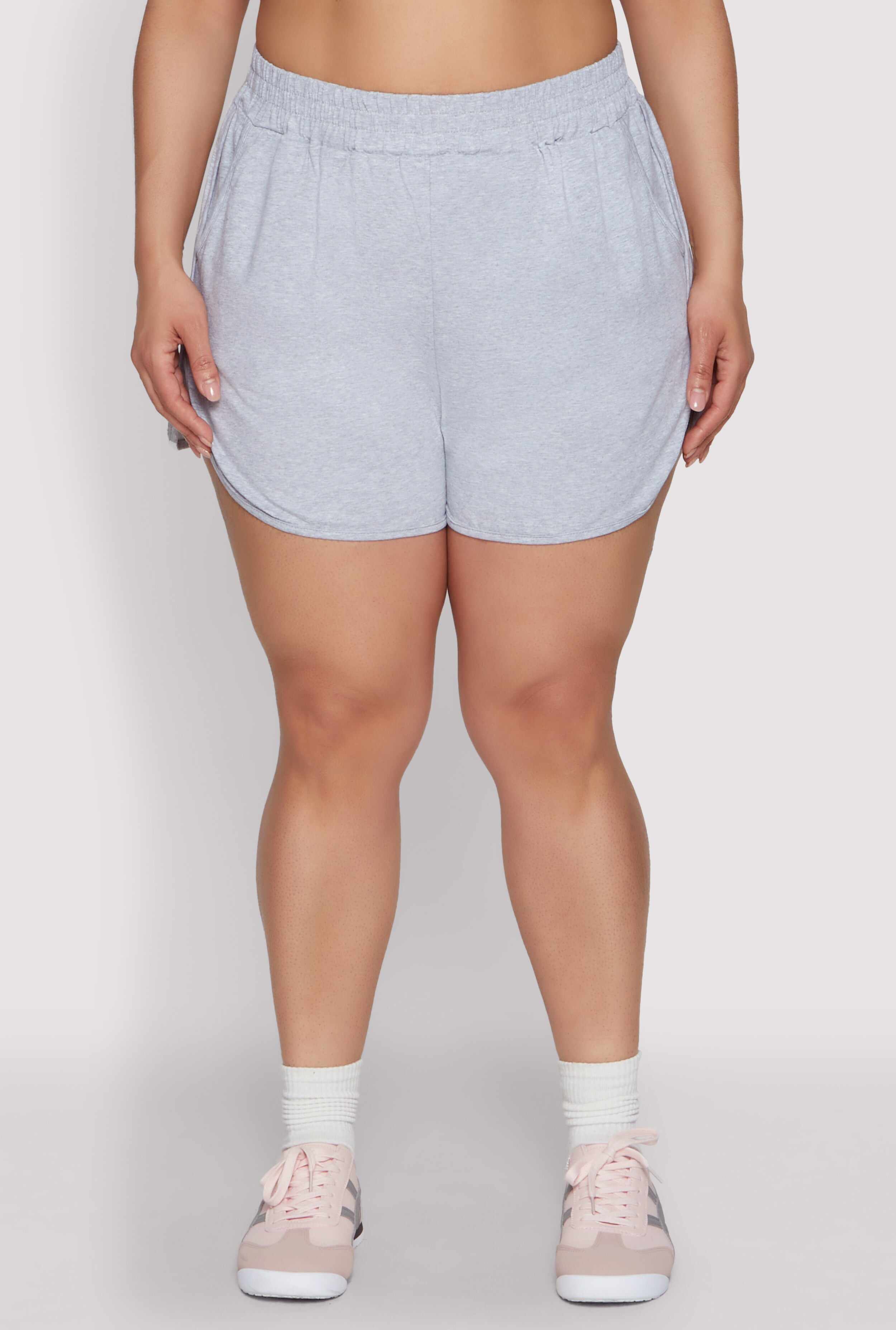Plus Size Smocked Dolphin Shorts