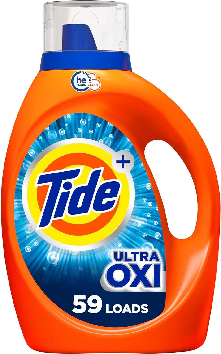 Tide Ultra Oxi Laundry Detergent Liquid Soap, High Efficiency (HE), 59 Loads, Blue, 84fl oz (Pack of 1)