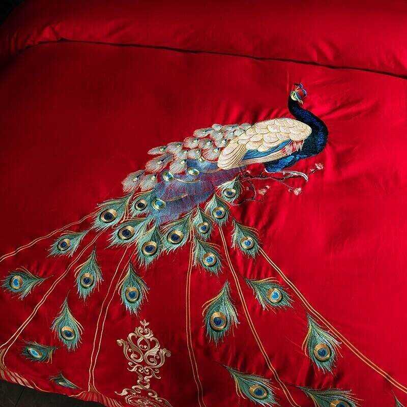 BlueCloud Peacock Bedding Set
