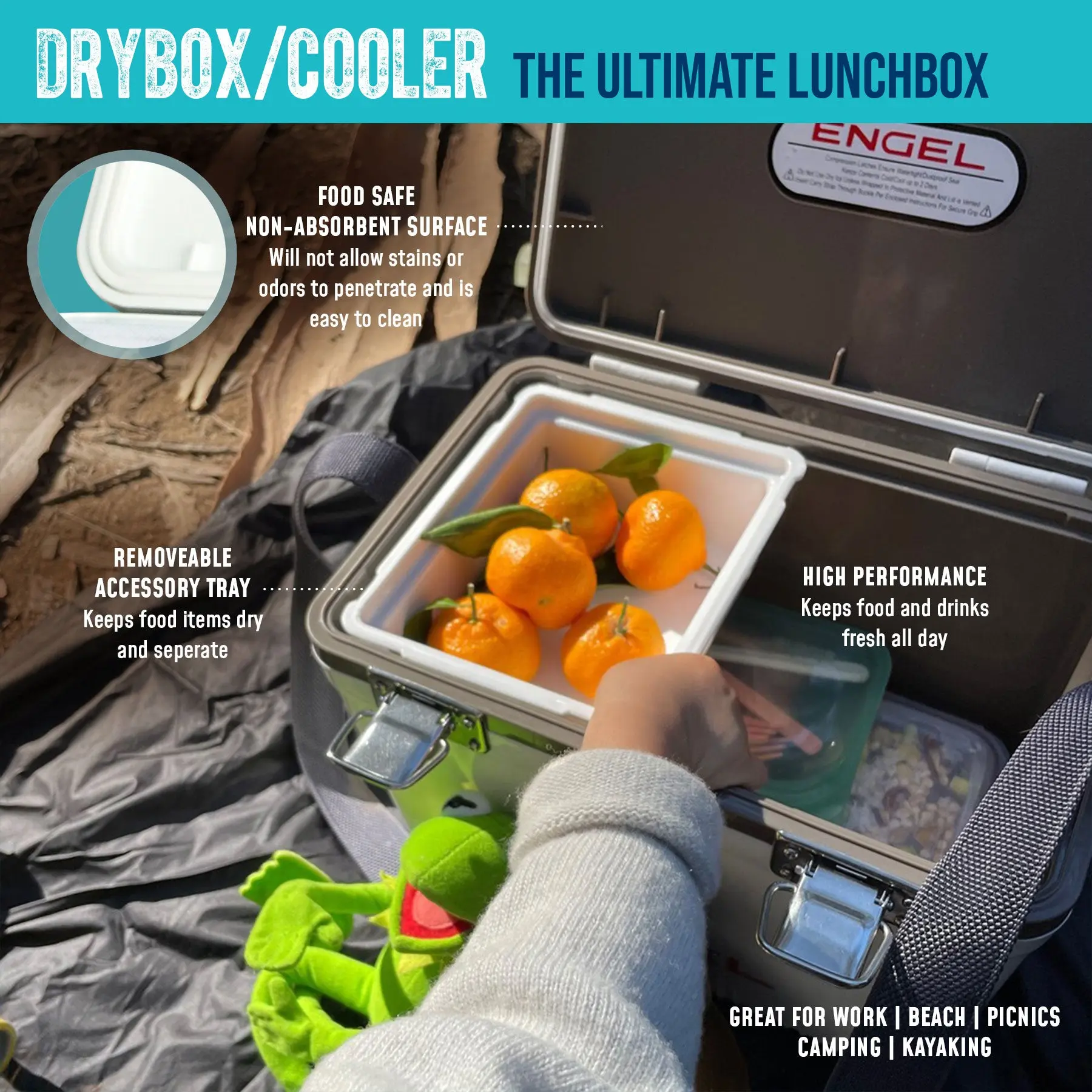 13 Quart Drybox/Cooler and Small Hard Shell Lunchbox