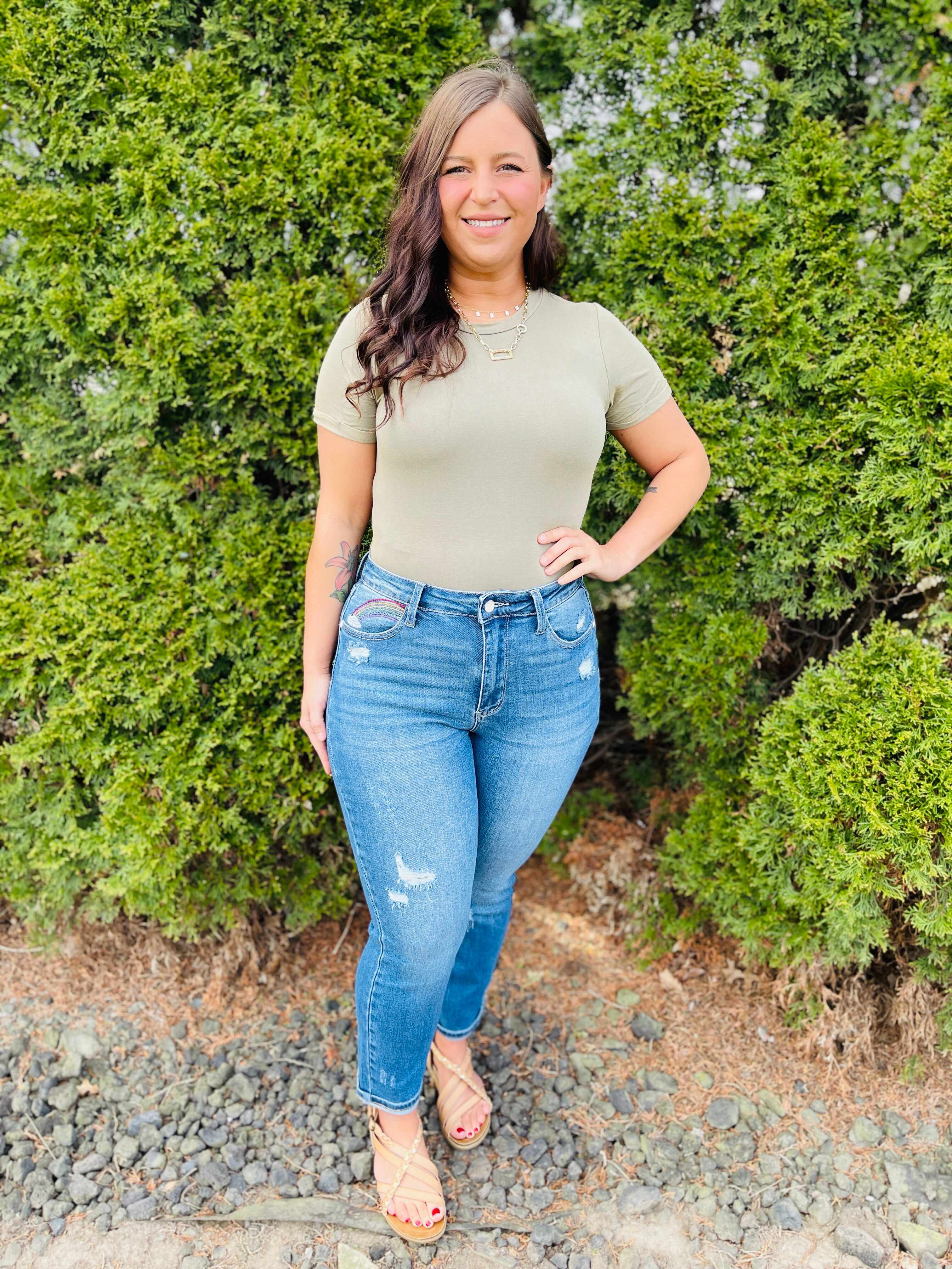 PLUS/REG Chasing Rainbows Straight Leg Jeans