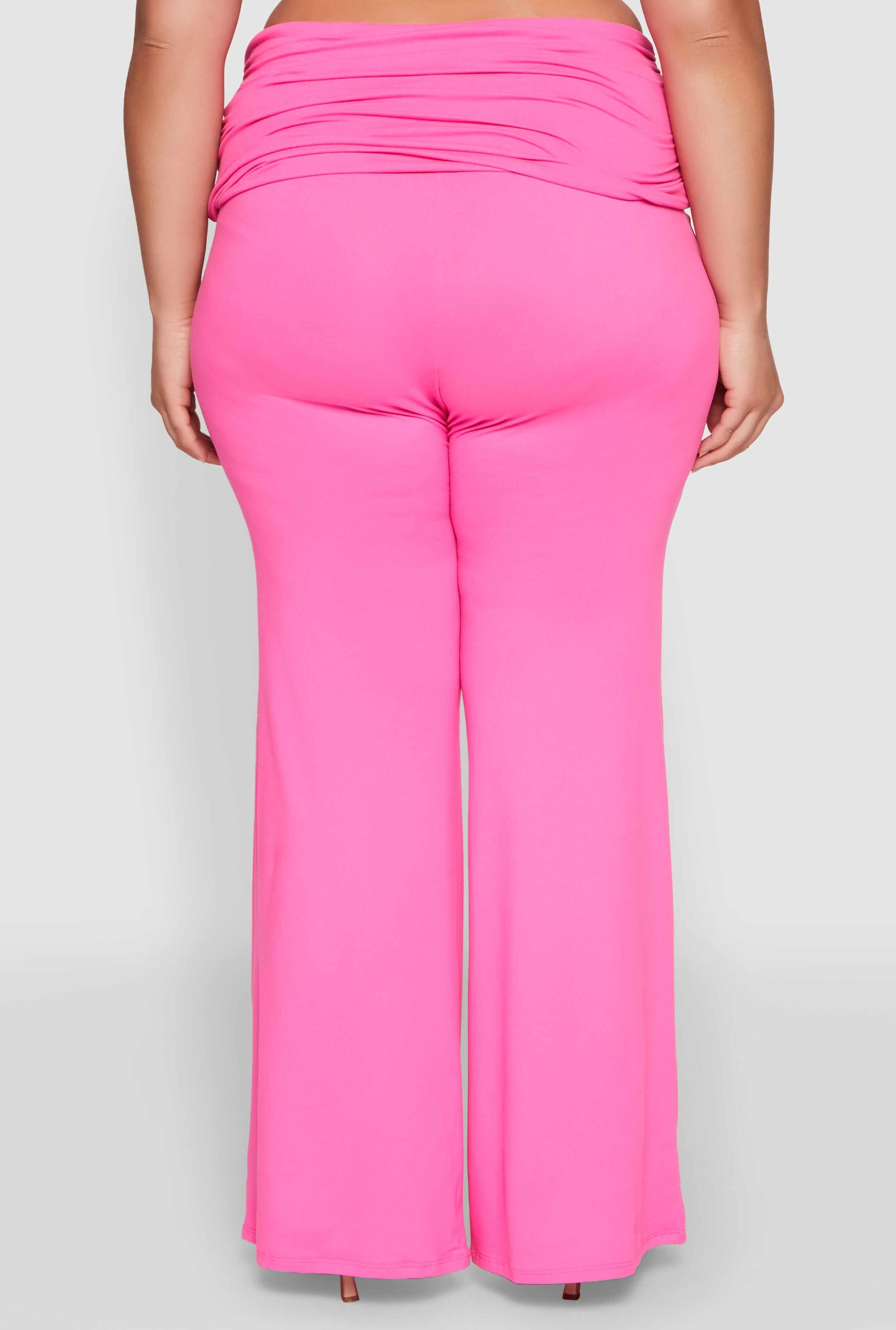 Plus Size High Waisted Fold Over Pants