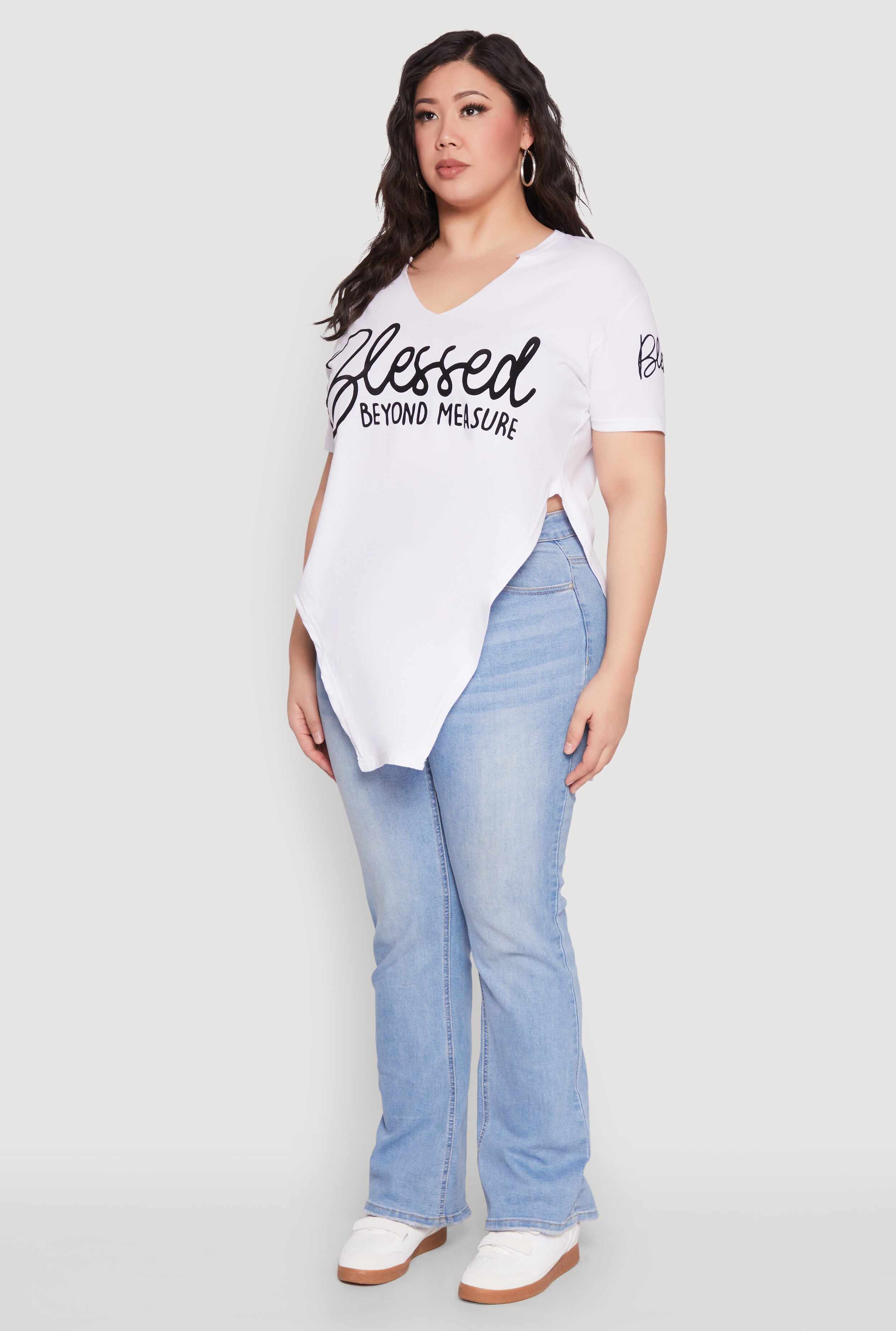 Plus Size Blessed Beyond Measure Graphic Tee