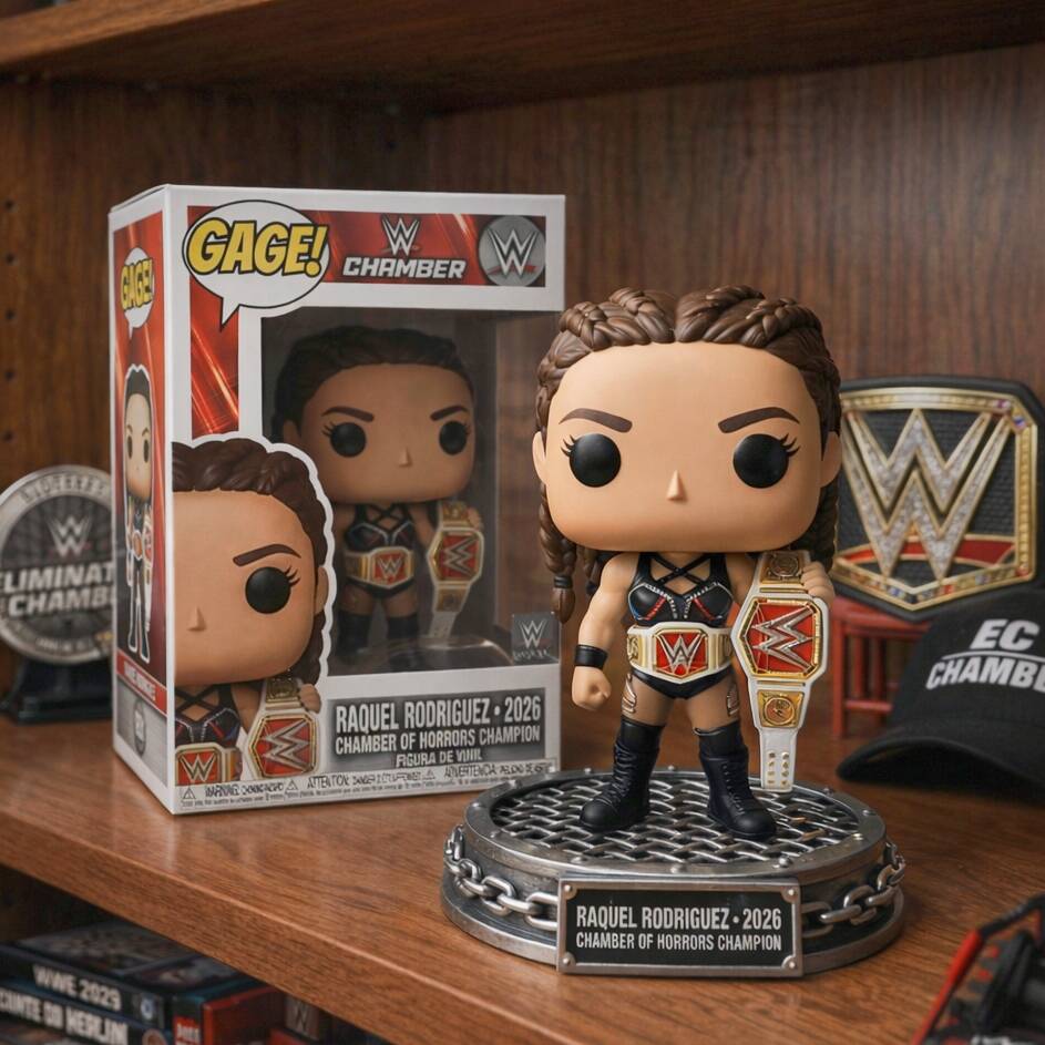 复制Raquel Rodriguez – 2026 “Chamber of Horrors” Champion Commemorative Pop! Figure