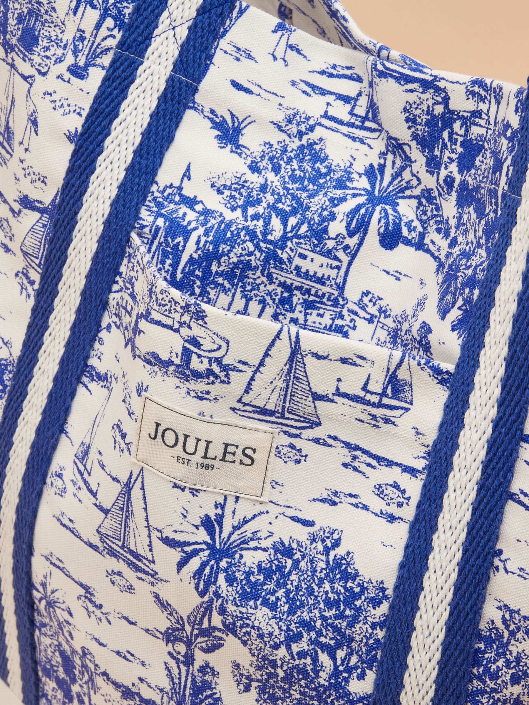 Promenade Neutral Canvas Beach Bag