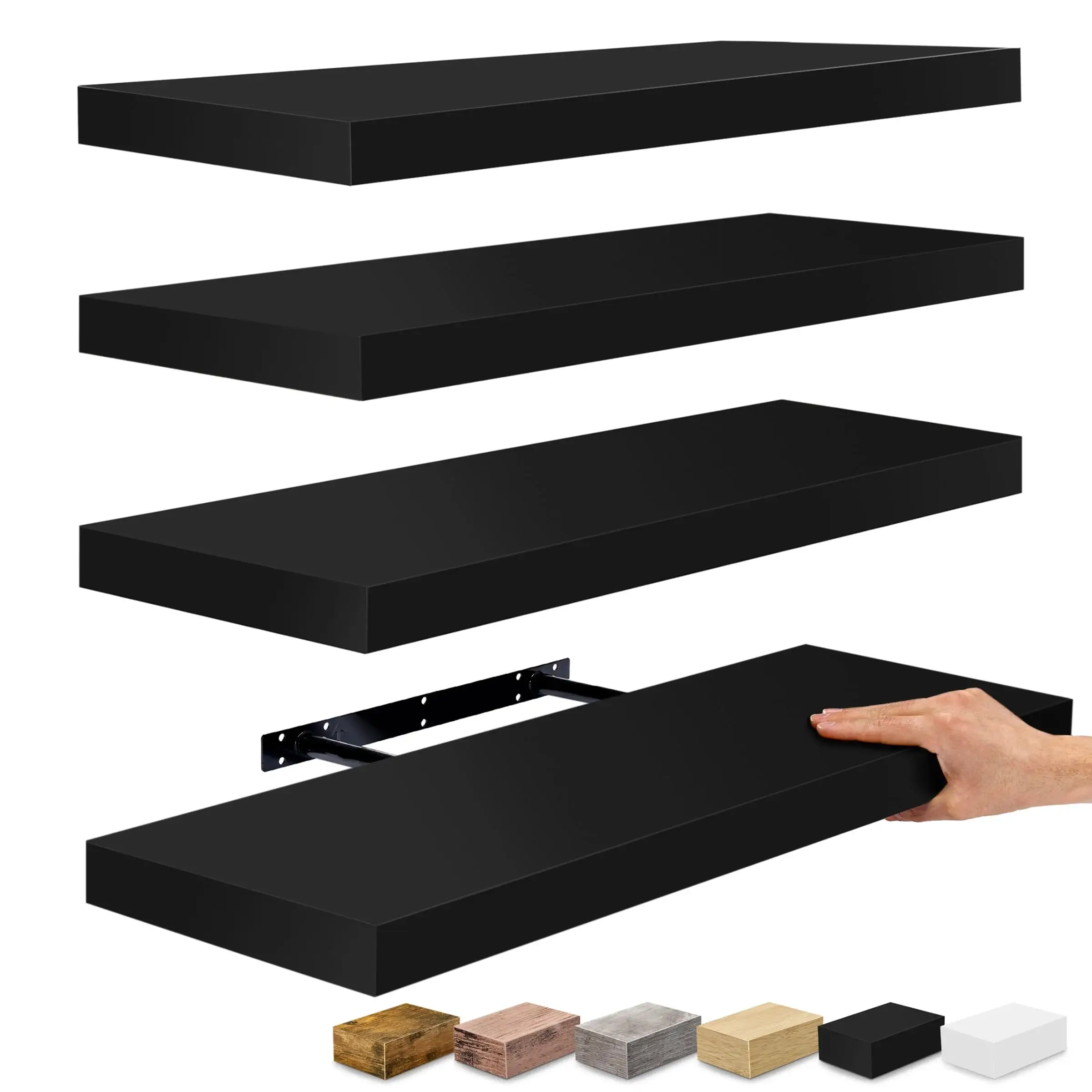 Sorbus Floating Wall Shelves Wall Mounted (4 Pack)