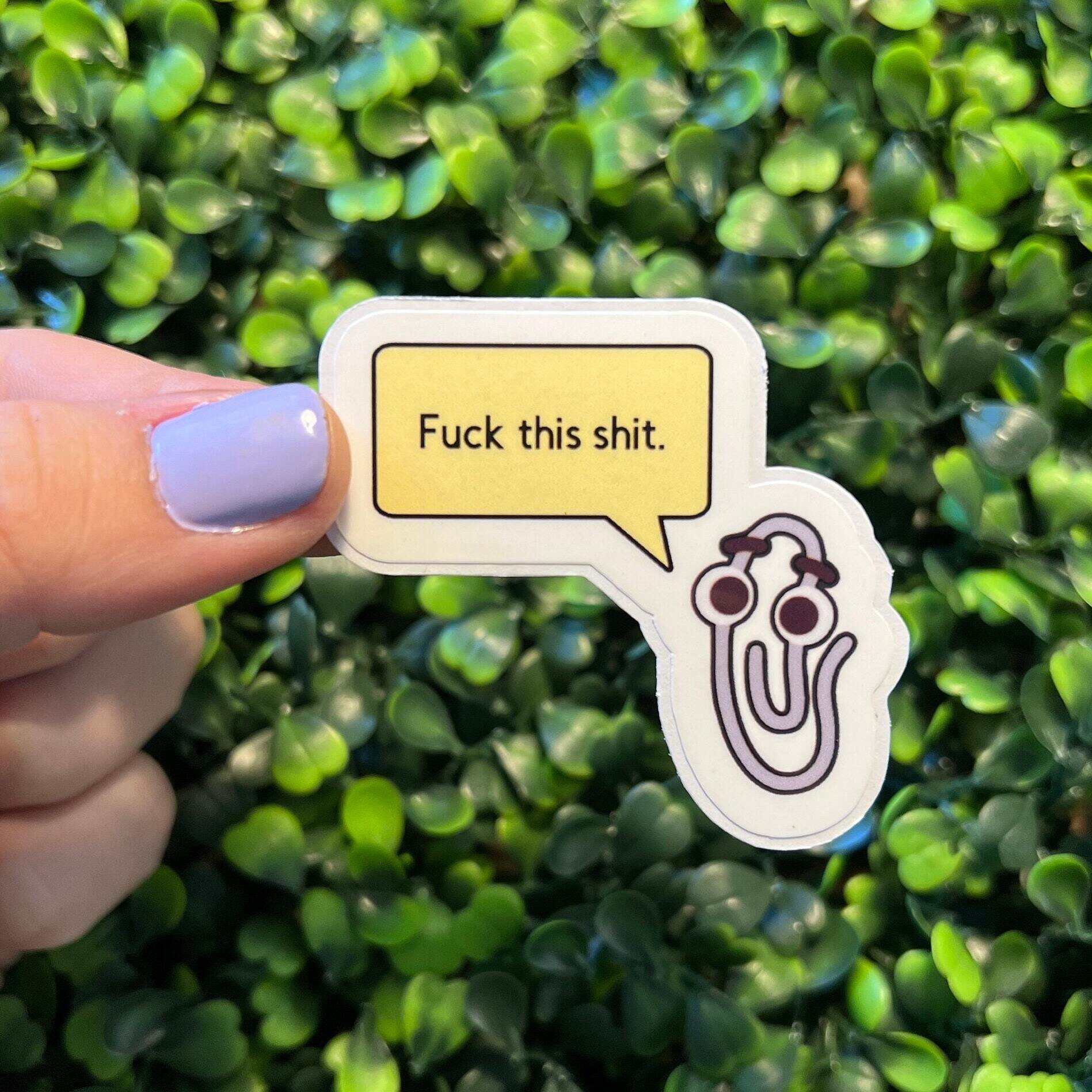 📎Clippy the Paperclip Funny Stickers / WATERPROOF / Easy Peel