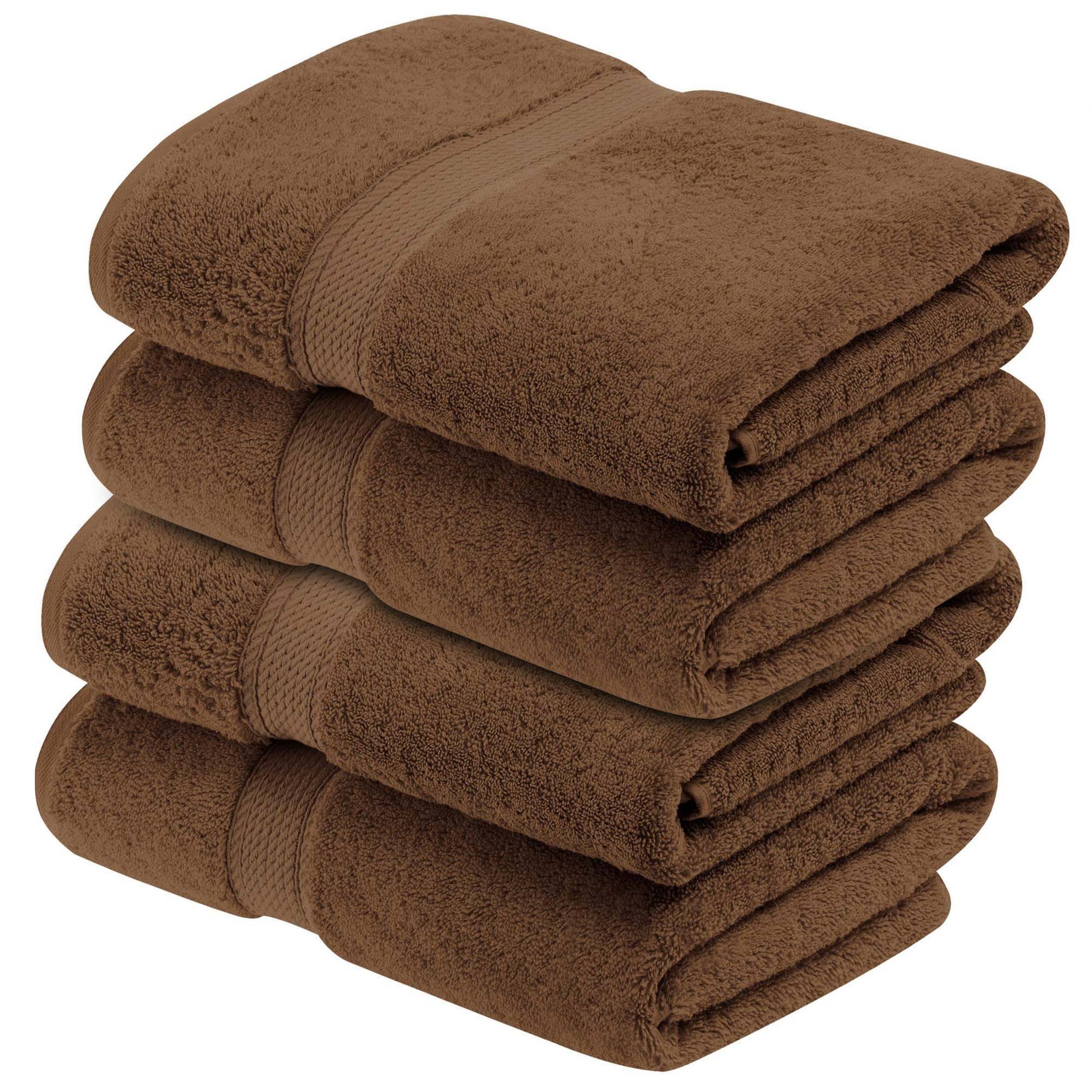 Superior Egyptian Cotton Pile Heavyweight Bath Towel Set of 4