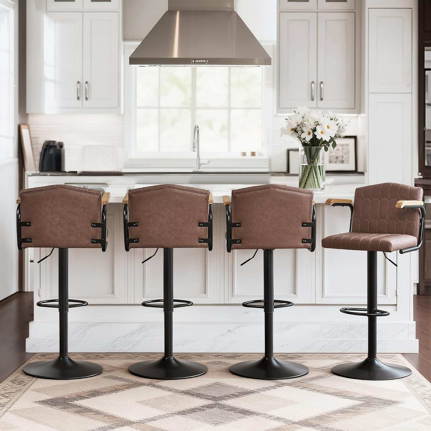 VECELO Bar Stools Set of 2