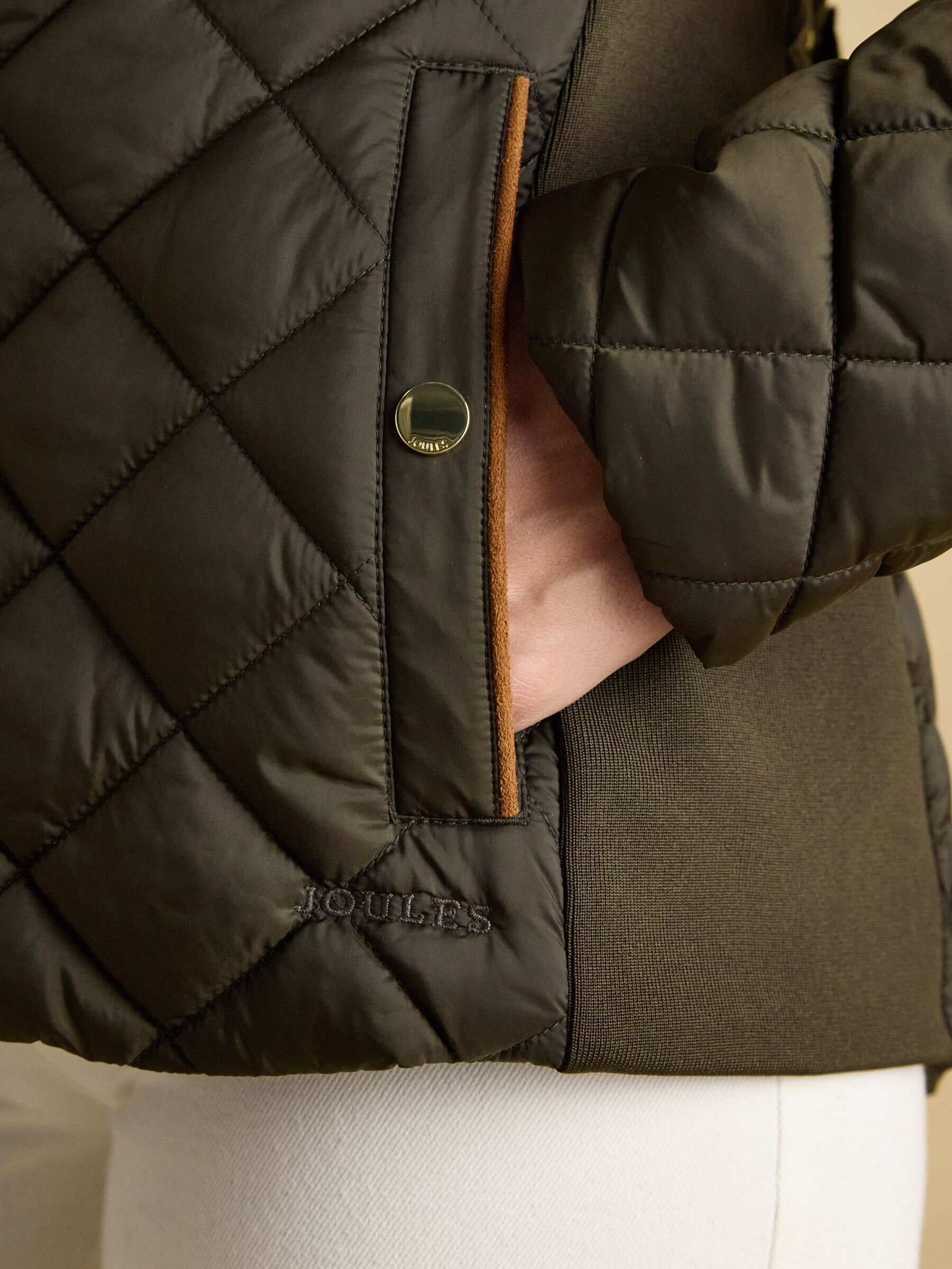 Braemar Luxe Navy Blue Showerproof Diamond Quilted Coat