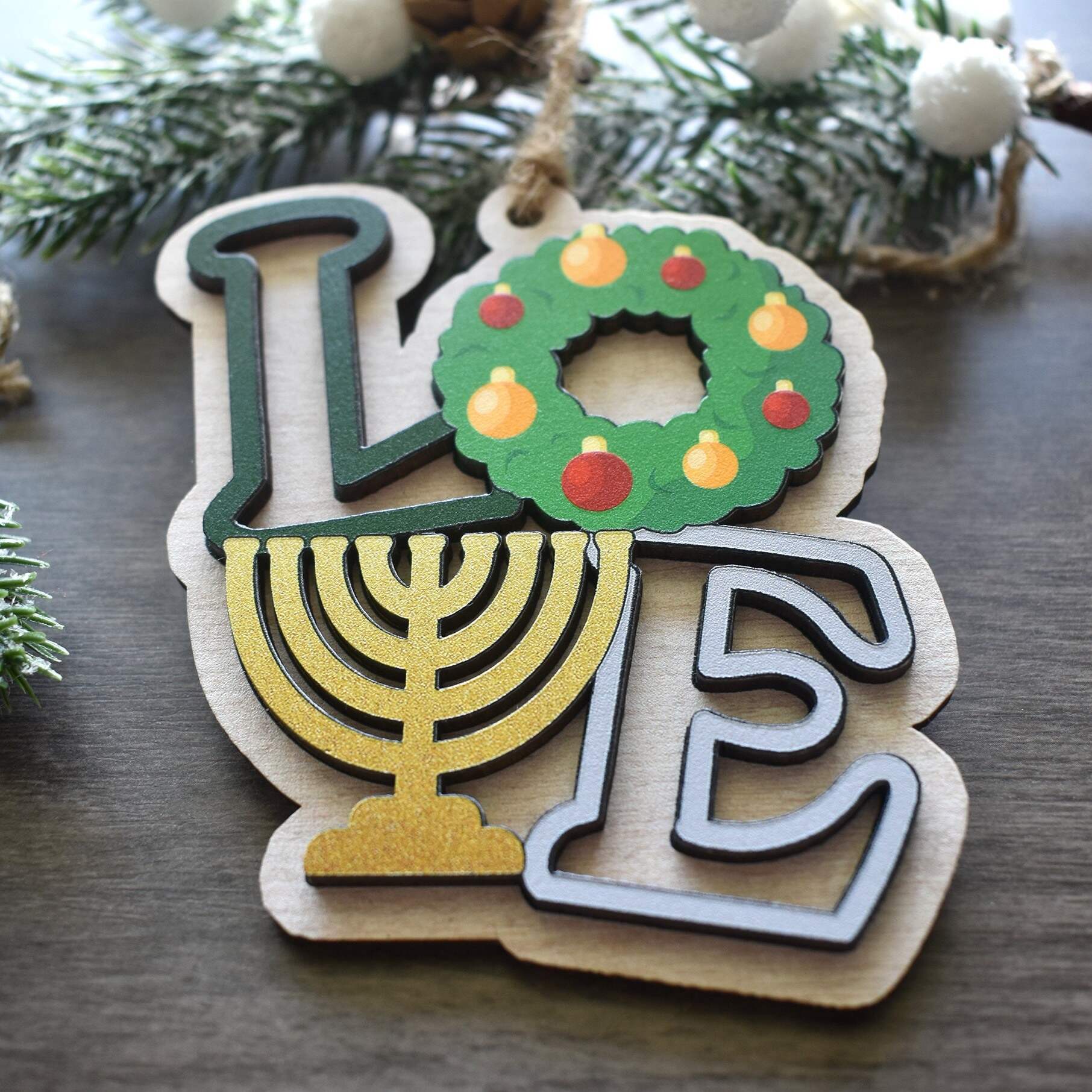 Hanukkah🕎🎄Christmas Ornament