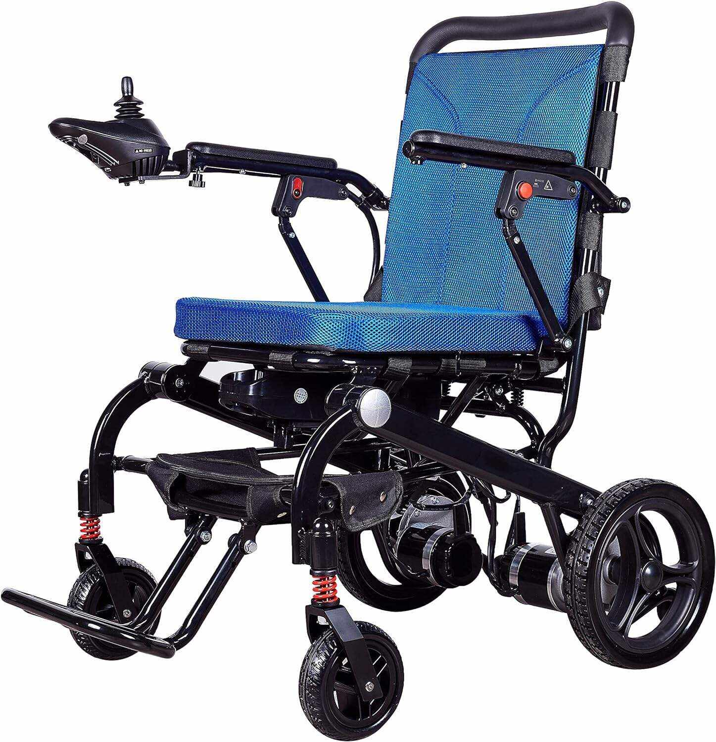 Rubicon DX06 Super Lightweight Electric Wheelchairs - Easy to Use - 12 mi Cruise Range - Detachable Battery 10AH - Liftable Armrest- Travel Size Foldable Power Wheelchair - Serviced from USA (Model1)