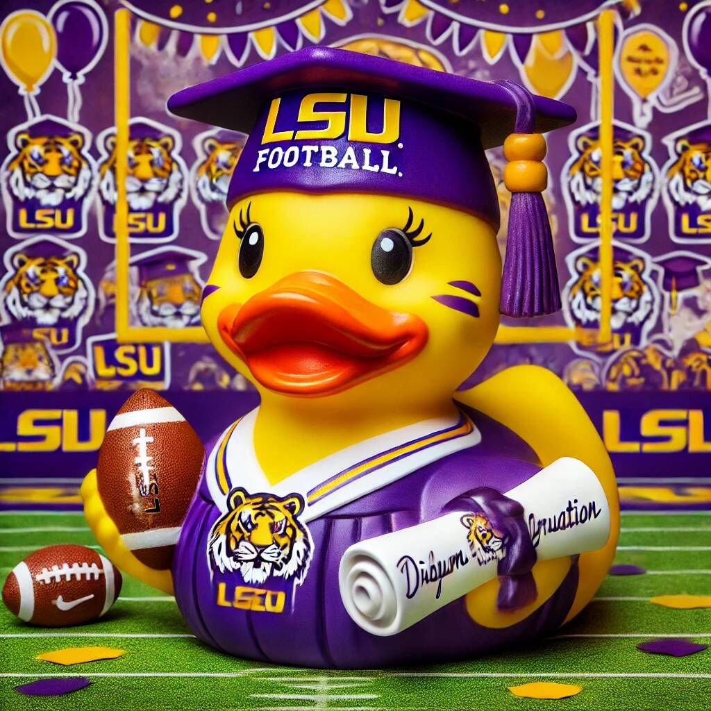 2025 College Football Graduation Duck