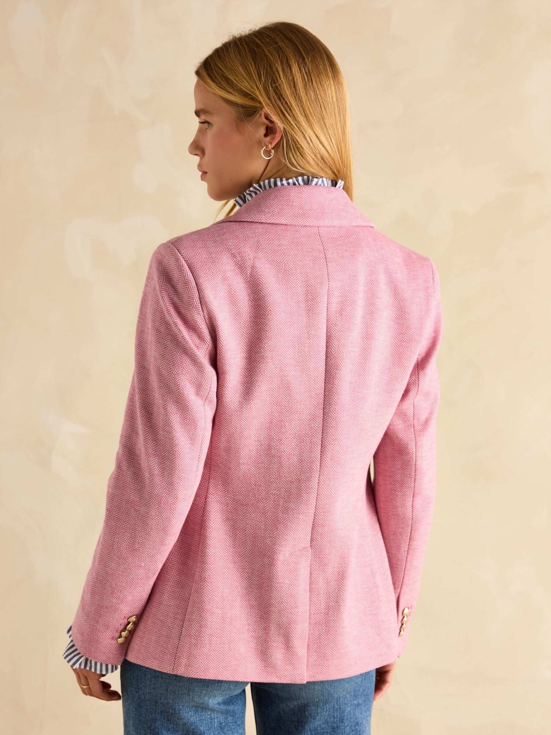Albury Pink Cotton Blazer