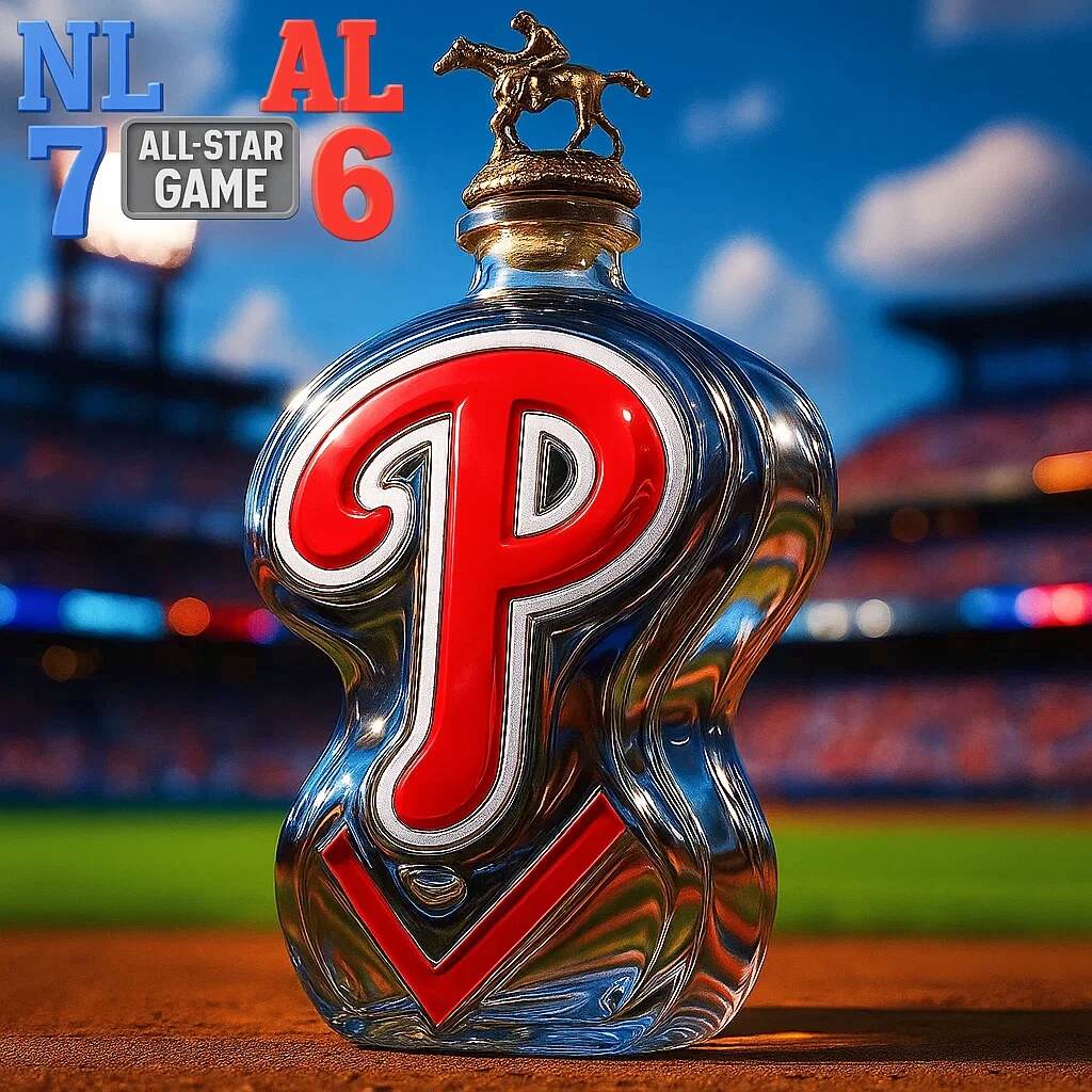 MLB All-Star Game Philadelphia Phillies Whiskey Bottle