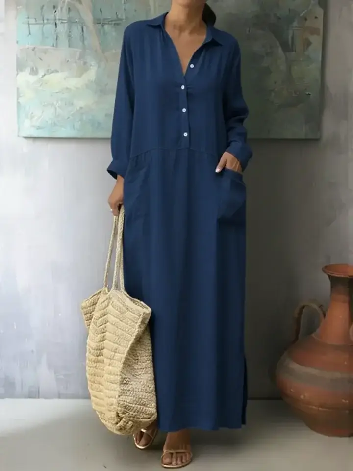 🔥Summer Arrivals🌟Women's Loose-fitting Casual Linen And Cotton Dress