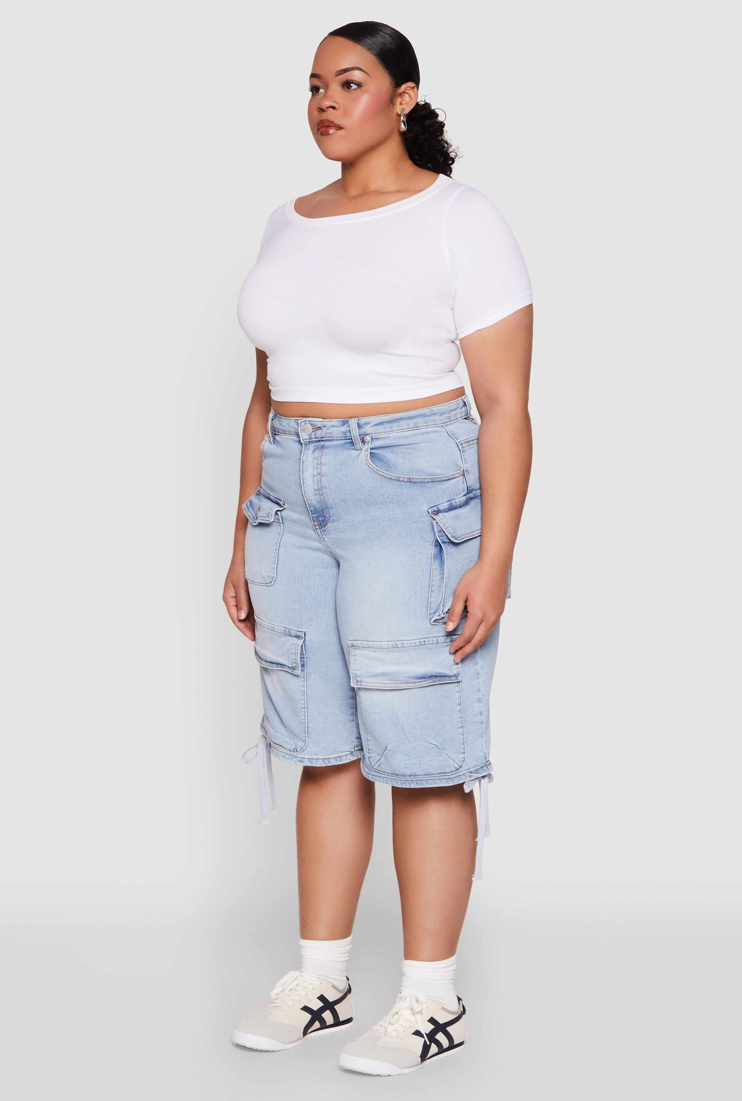 Plus Size Almost Famous Cargo Skater Shorts
