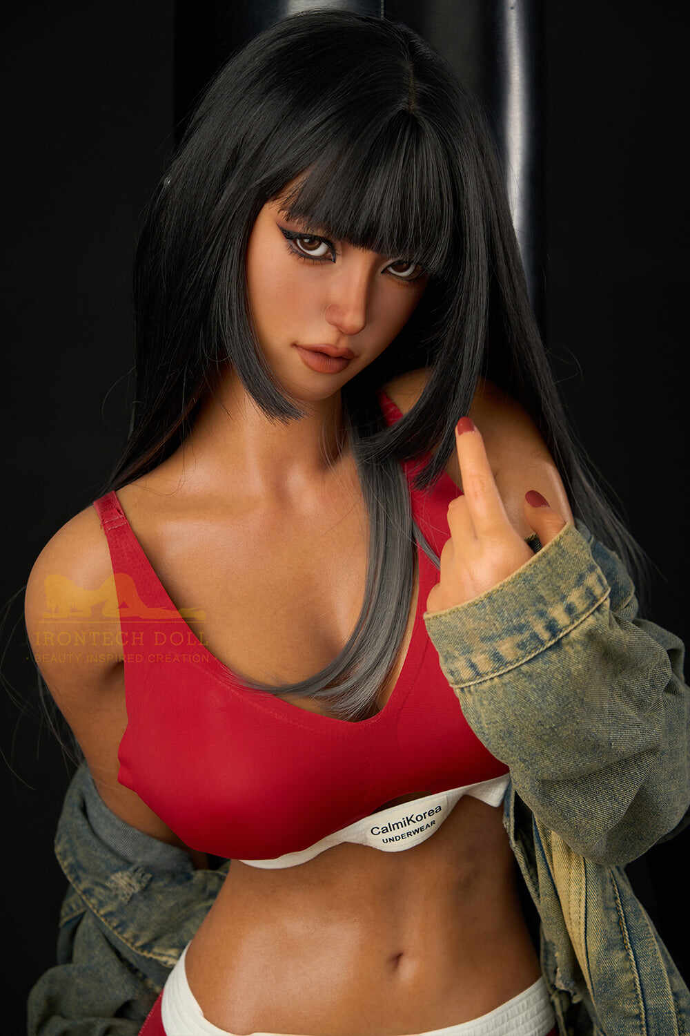 Real Lady Jett 5ft31/ 161cm #S14 Head Full Silicone Dark Tanned Athletic Realistic Adult Sex Love Doll