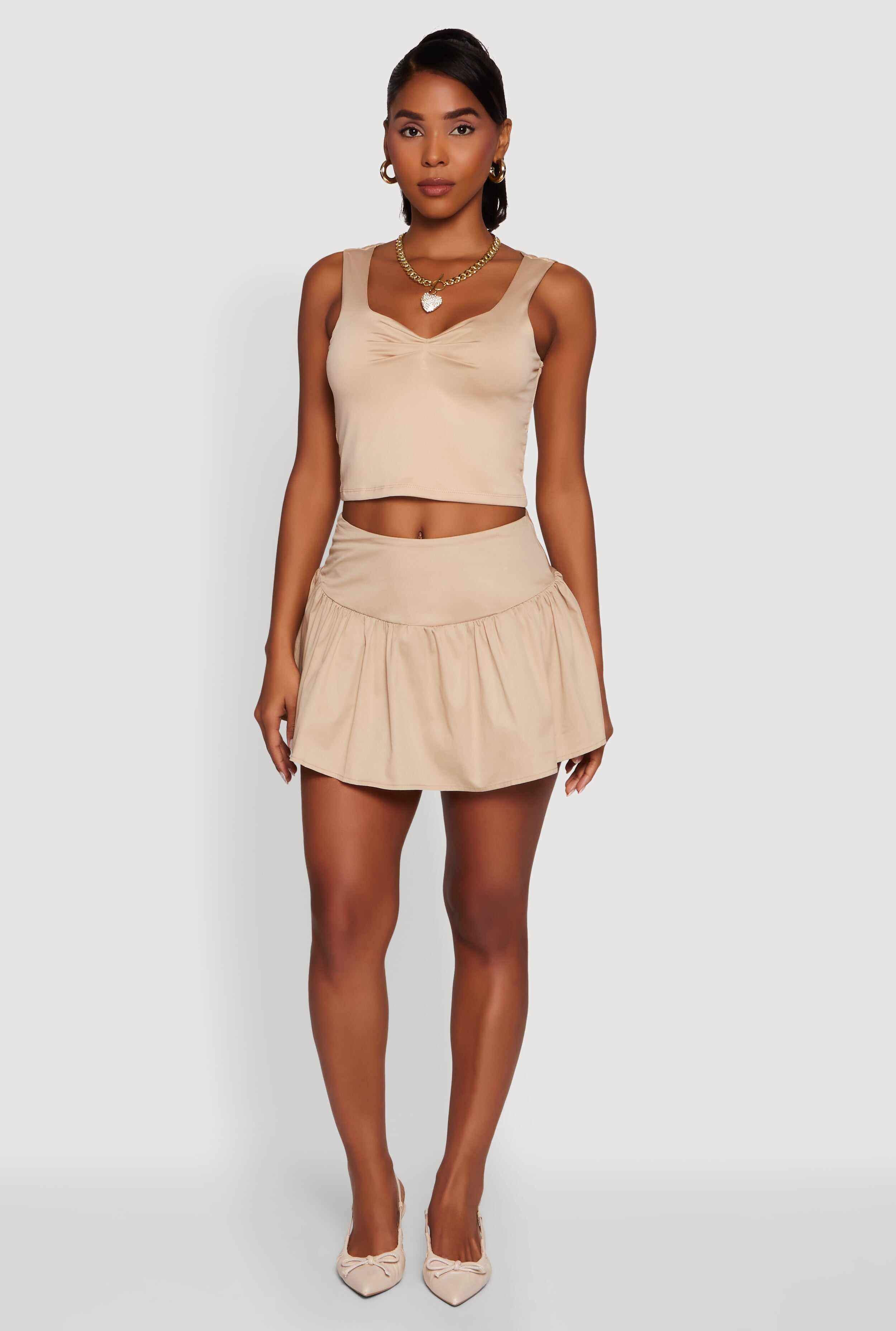 Iris Sweetheart Cropped Tank Top