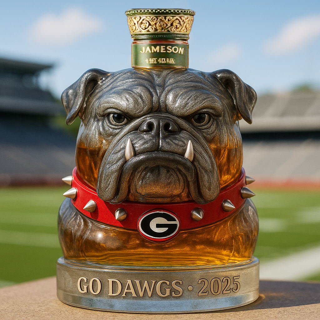 UGA Bulldogs Whiskey Bottle