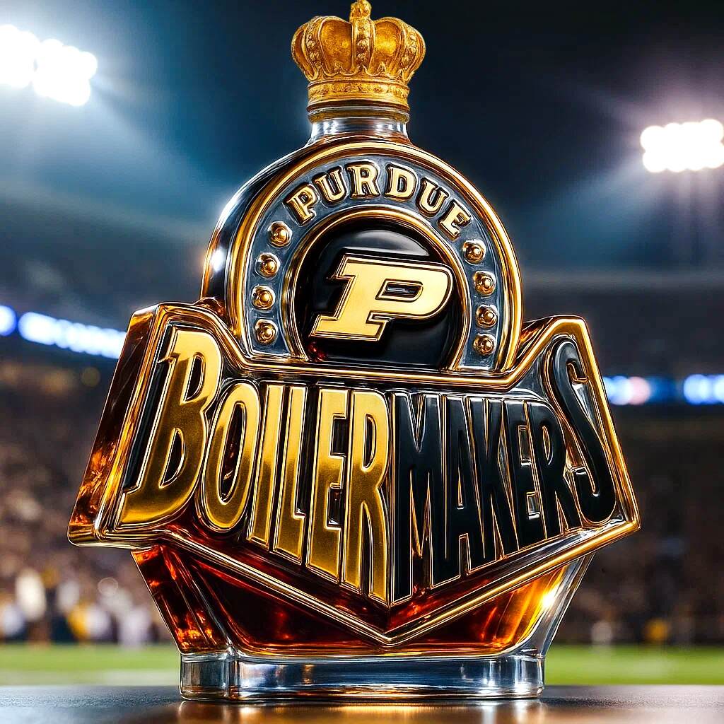 Purdue Boilermakers Whiskey Bottle
