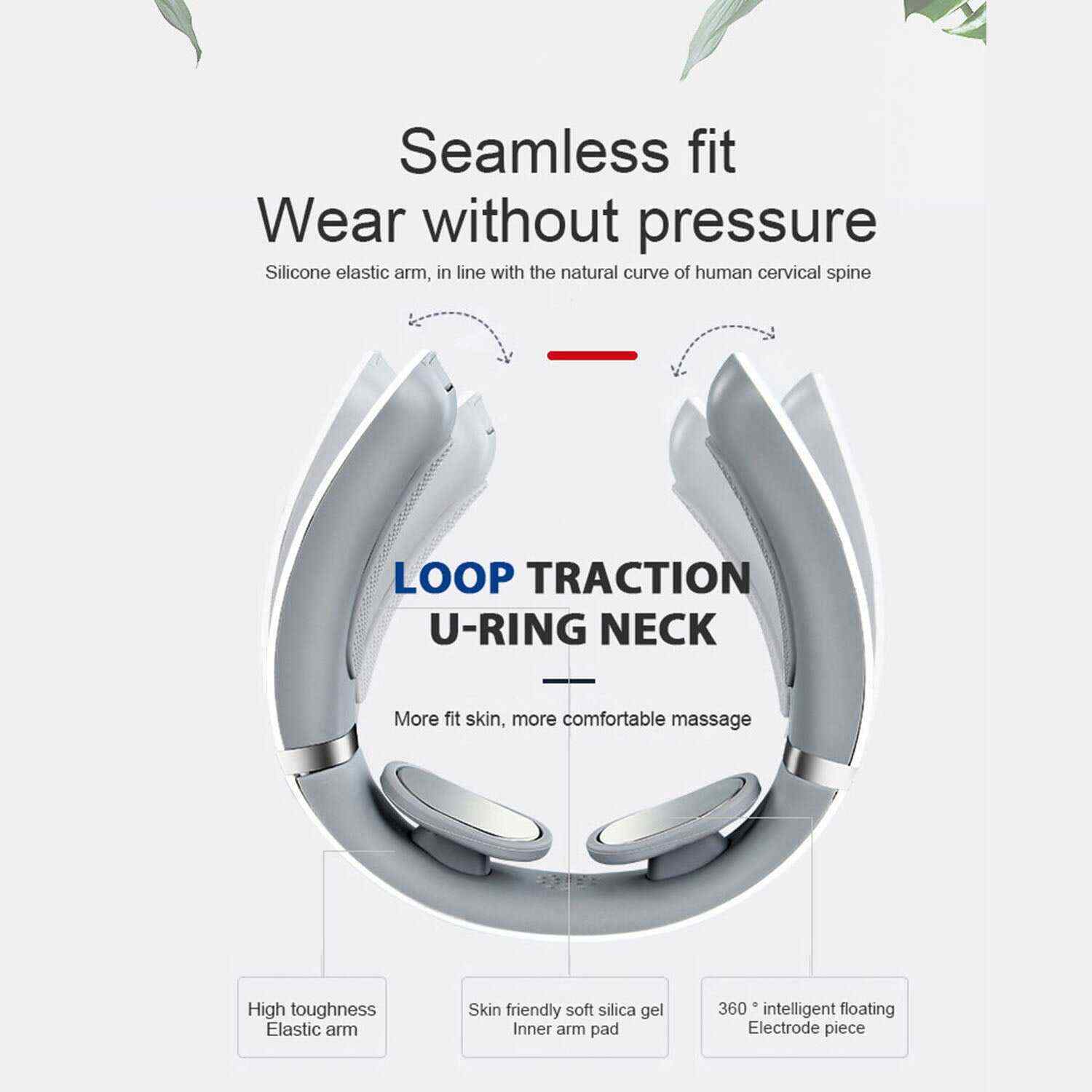 Neck Massager with Heat, Rechargeable, Pain Relief, Cordless Intelligent Neck Massage, 6 Modes Multi Levels Portable Deep Tissue Trigger Point Massager Car, Home, Outdoor, Office Lightweight 9 Speeds
