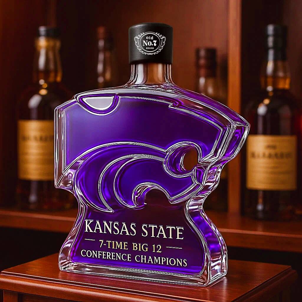 Kansas State Wildcats 7-time Big 12 Conference Champions Whiskey