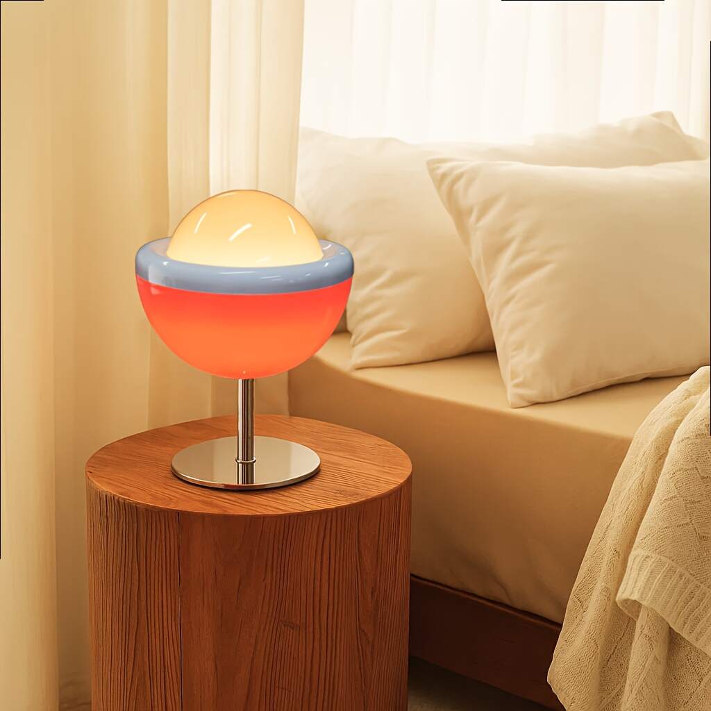 USB Desk Lamp - Soft and playful design, continuous dimming, tri-color lighting, suitable for bedroom, study or dining room, perfect for Christmas and Valentine's Day gifts, modern bedside night light