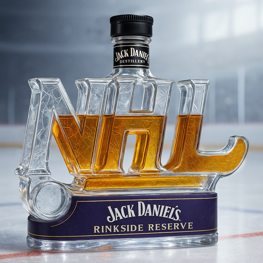 National Hockey League Whiskey Bottle