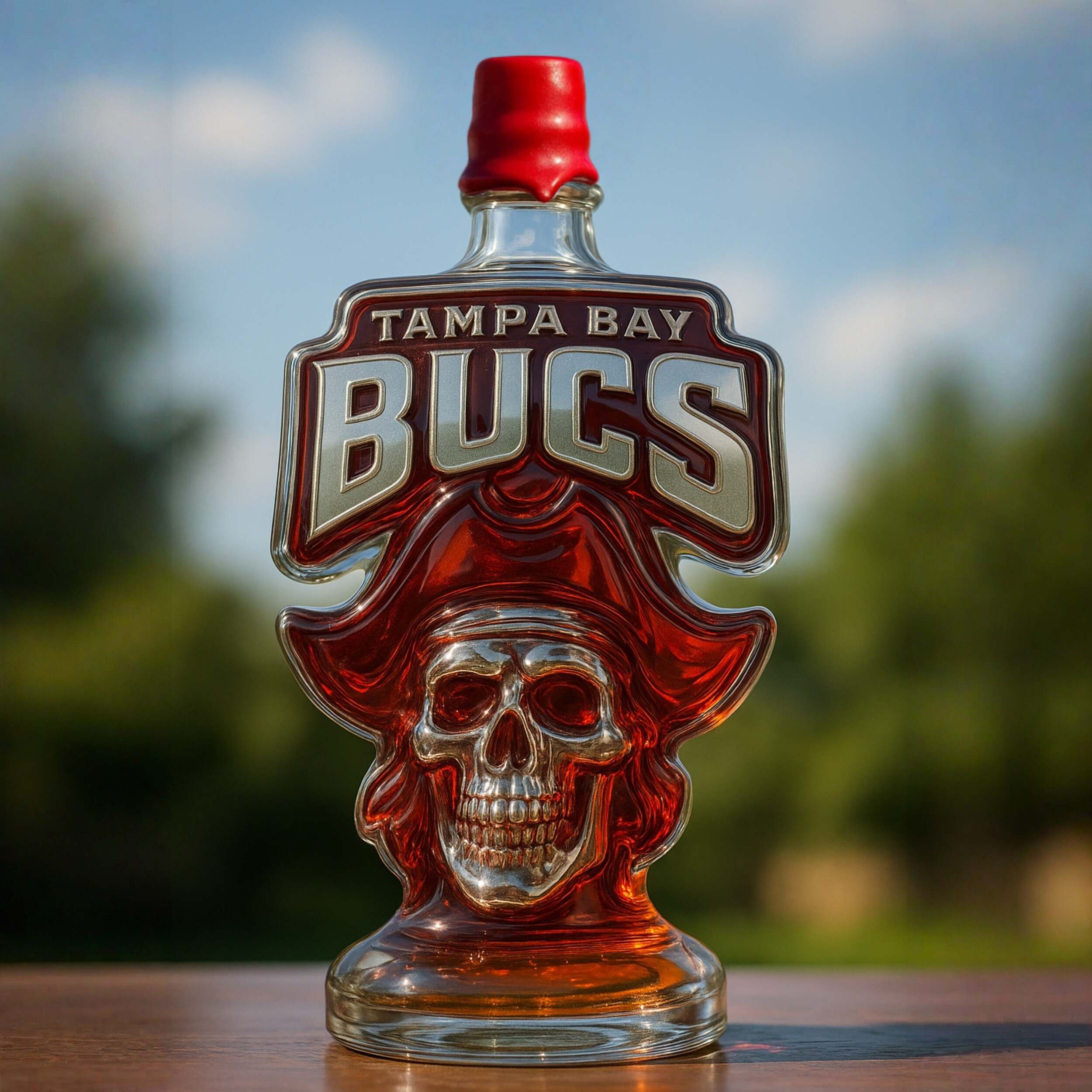 Tampa Bay Buccaneers Whiskey Bottle
