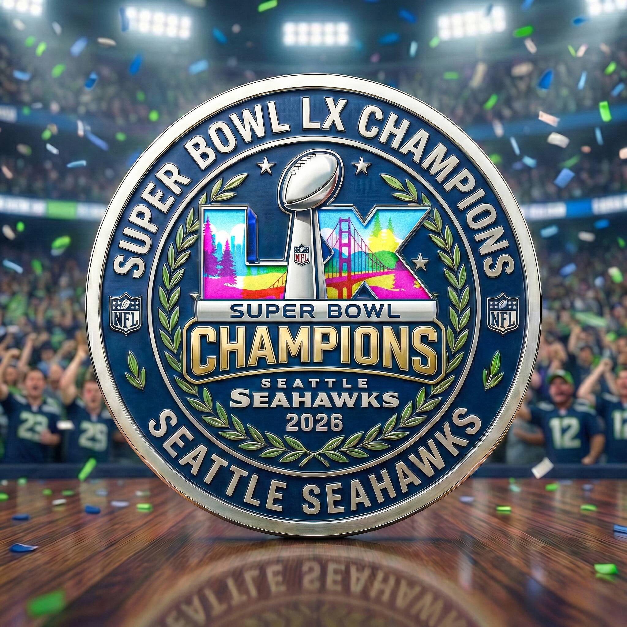 Seattle Seahawks – Super Bowl LX Redemption Champions Coin (2015-2026)