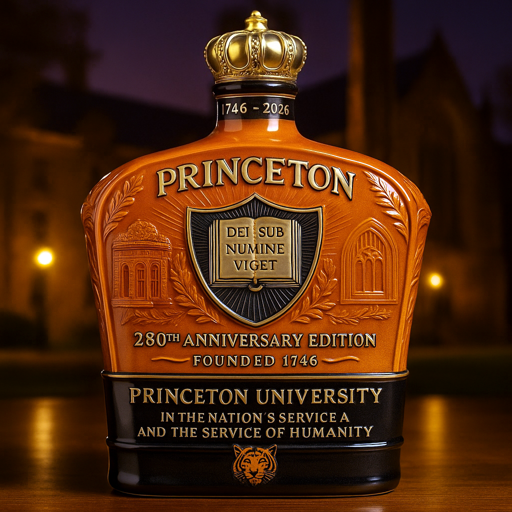 PRINCETON TIGERS 280th Anniversary Whiskey Bottle