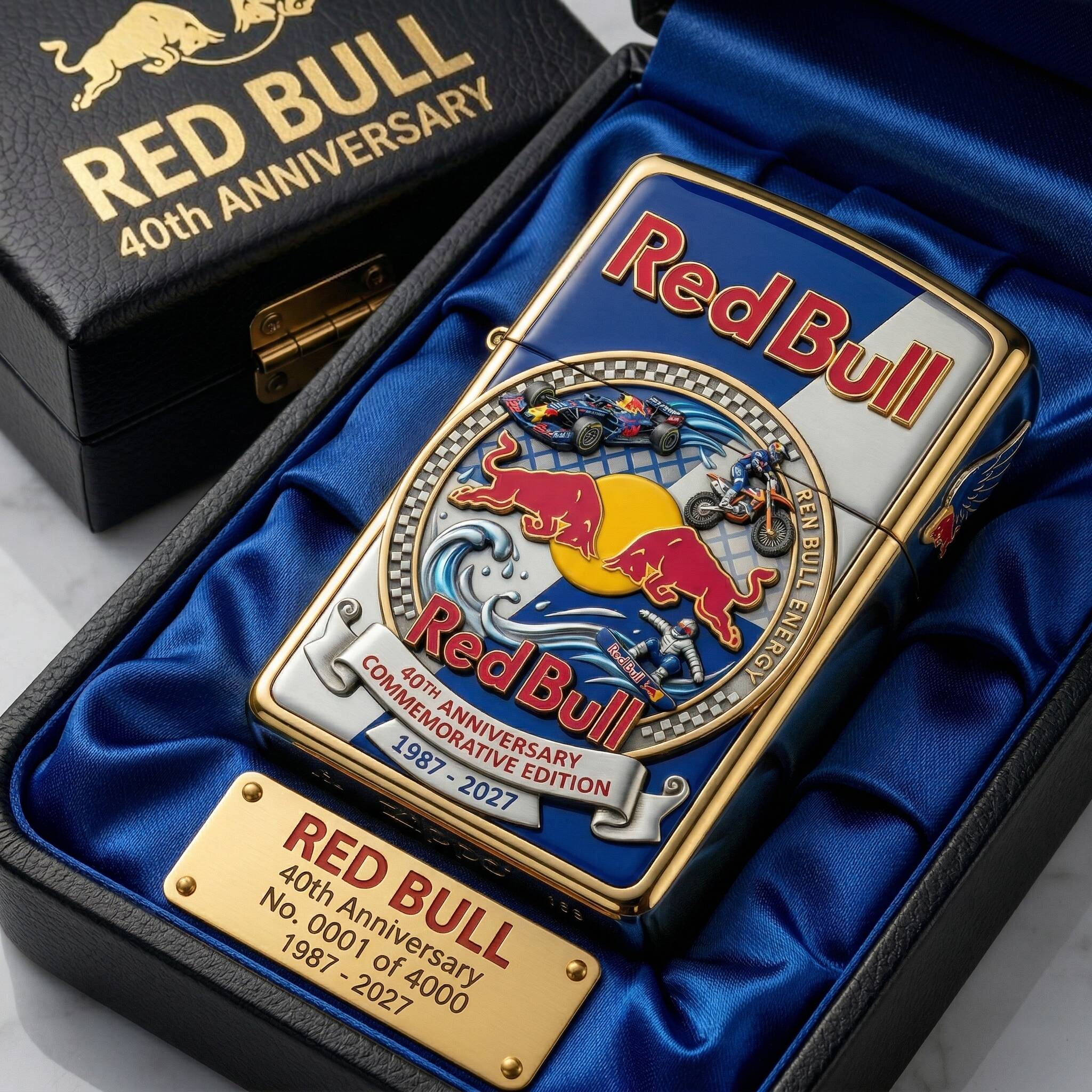 🐂 Red Bull 40th Anniversary: Ignite Your Legacy – Limited Zippo 🔥