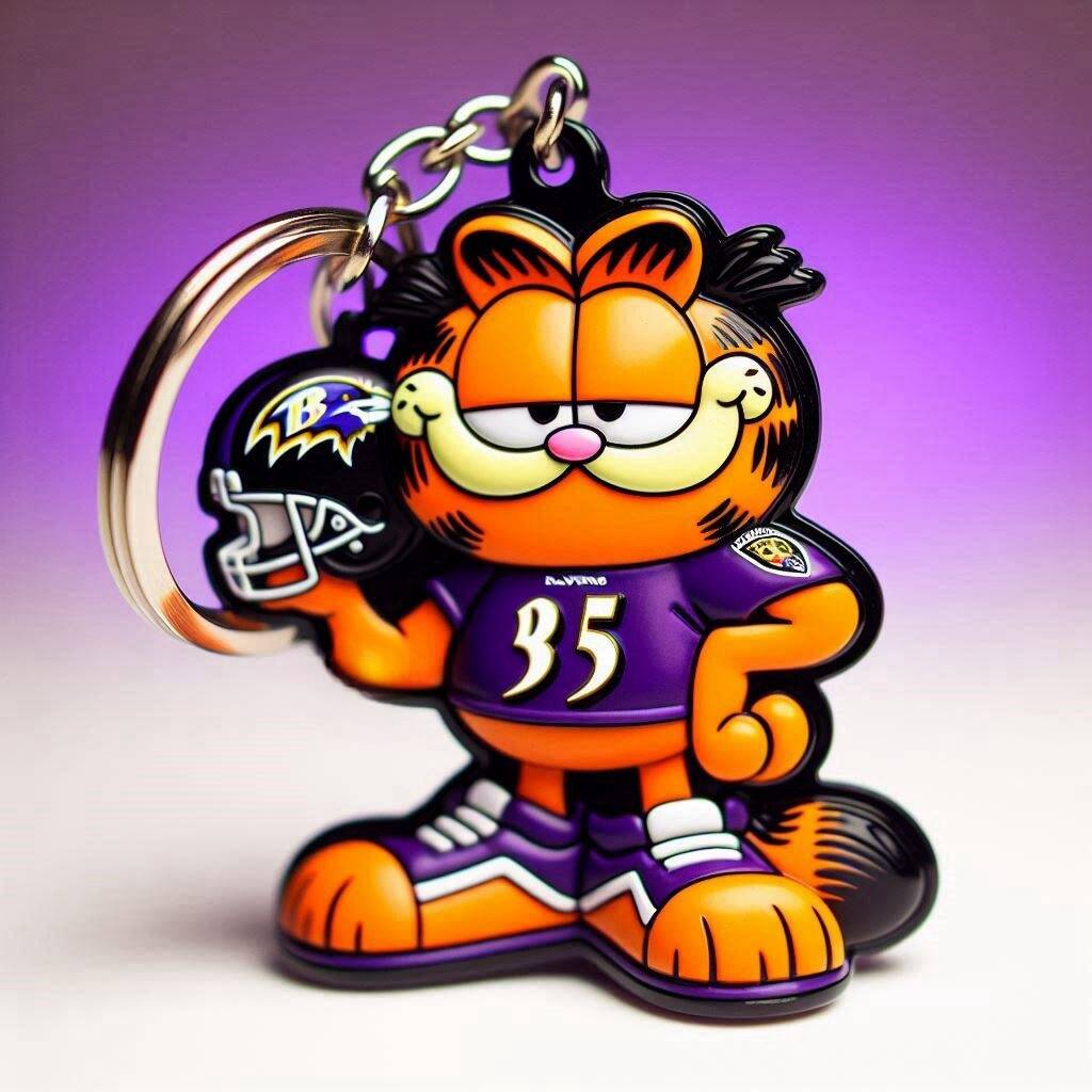 NHL Team Spirit Garfield Keychain