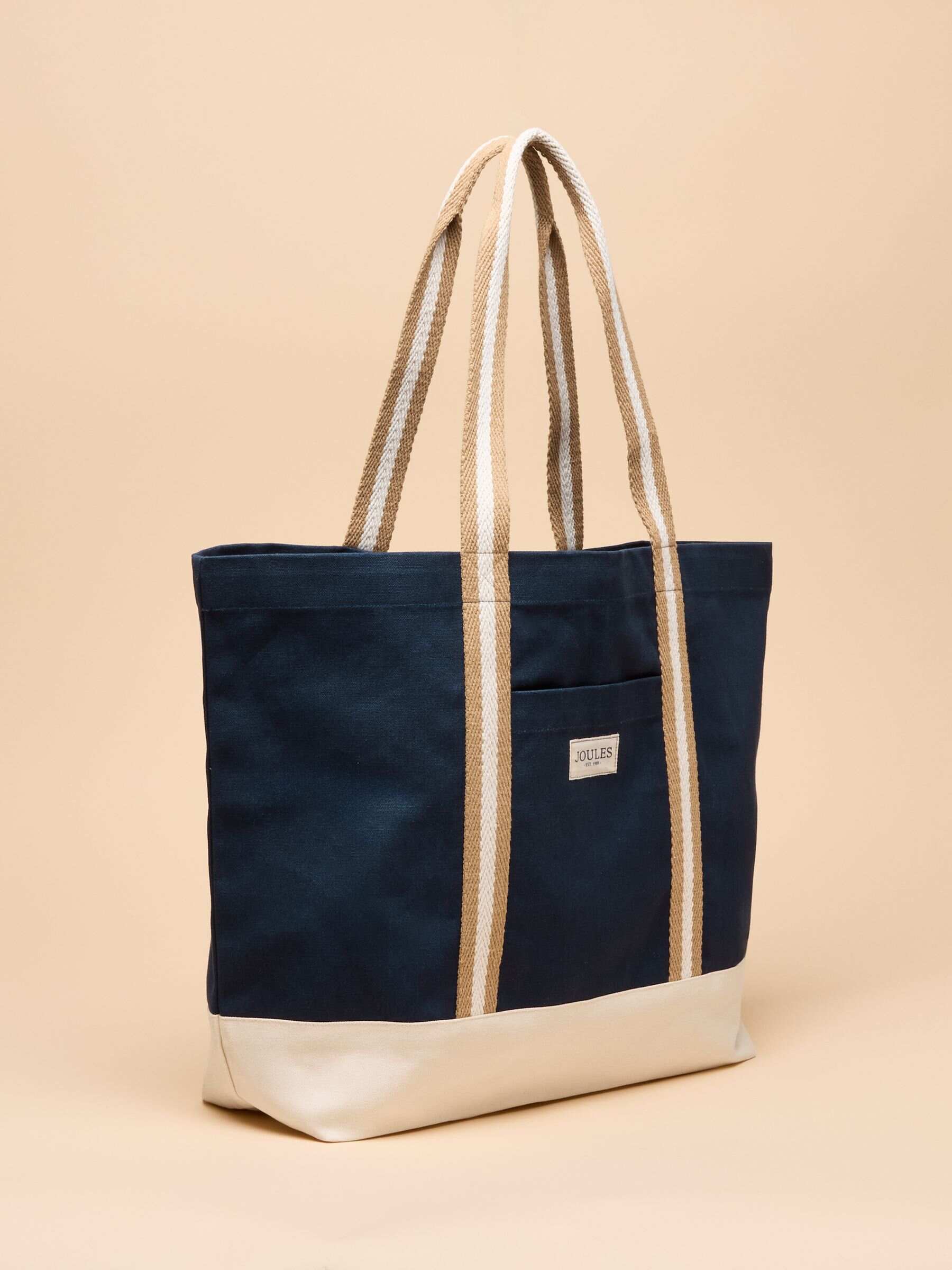 Promenade Neutral Canvas Beach Bag