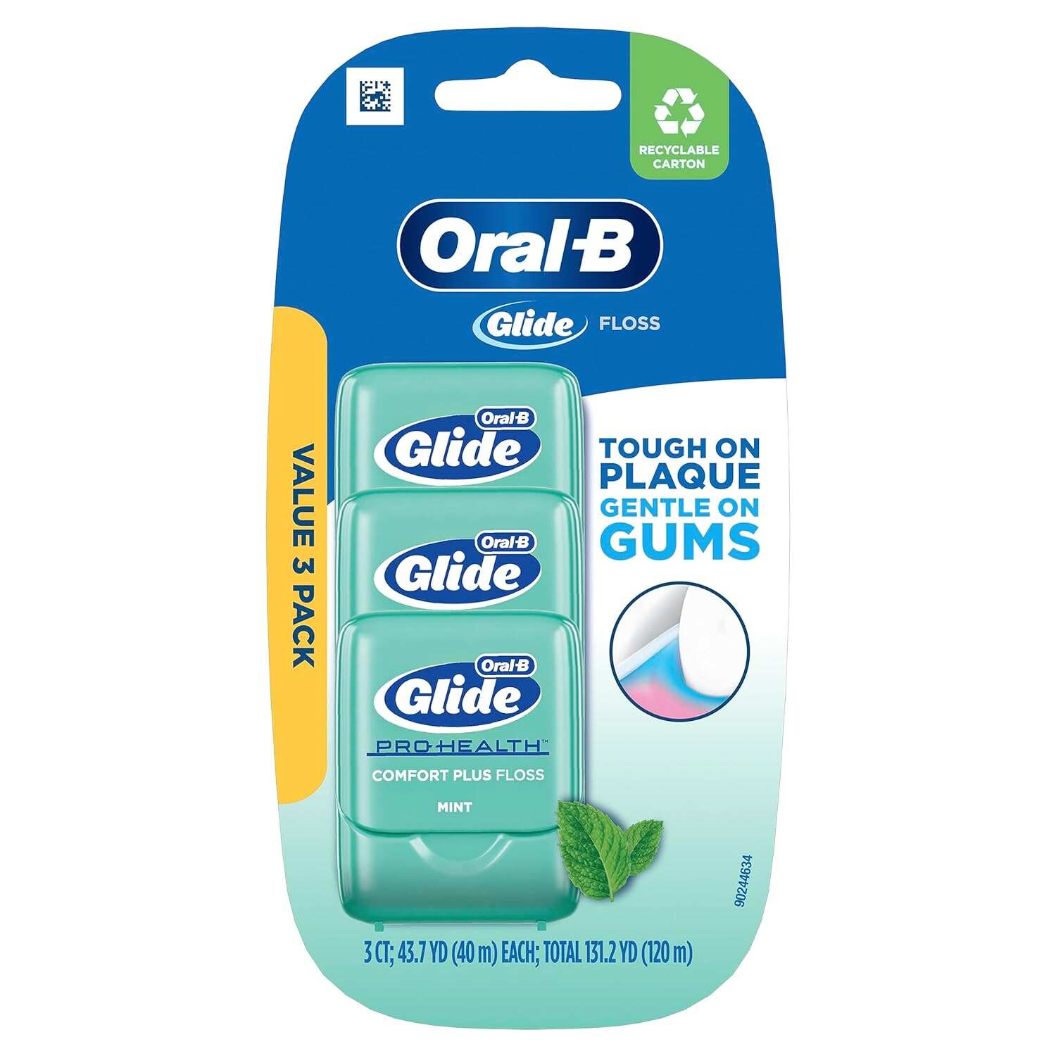 Oral-B Glide Pro-Health Comfort Plus Dental Floss, Mint