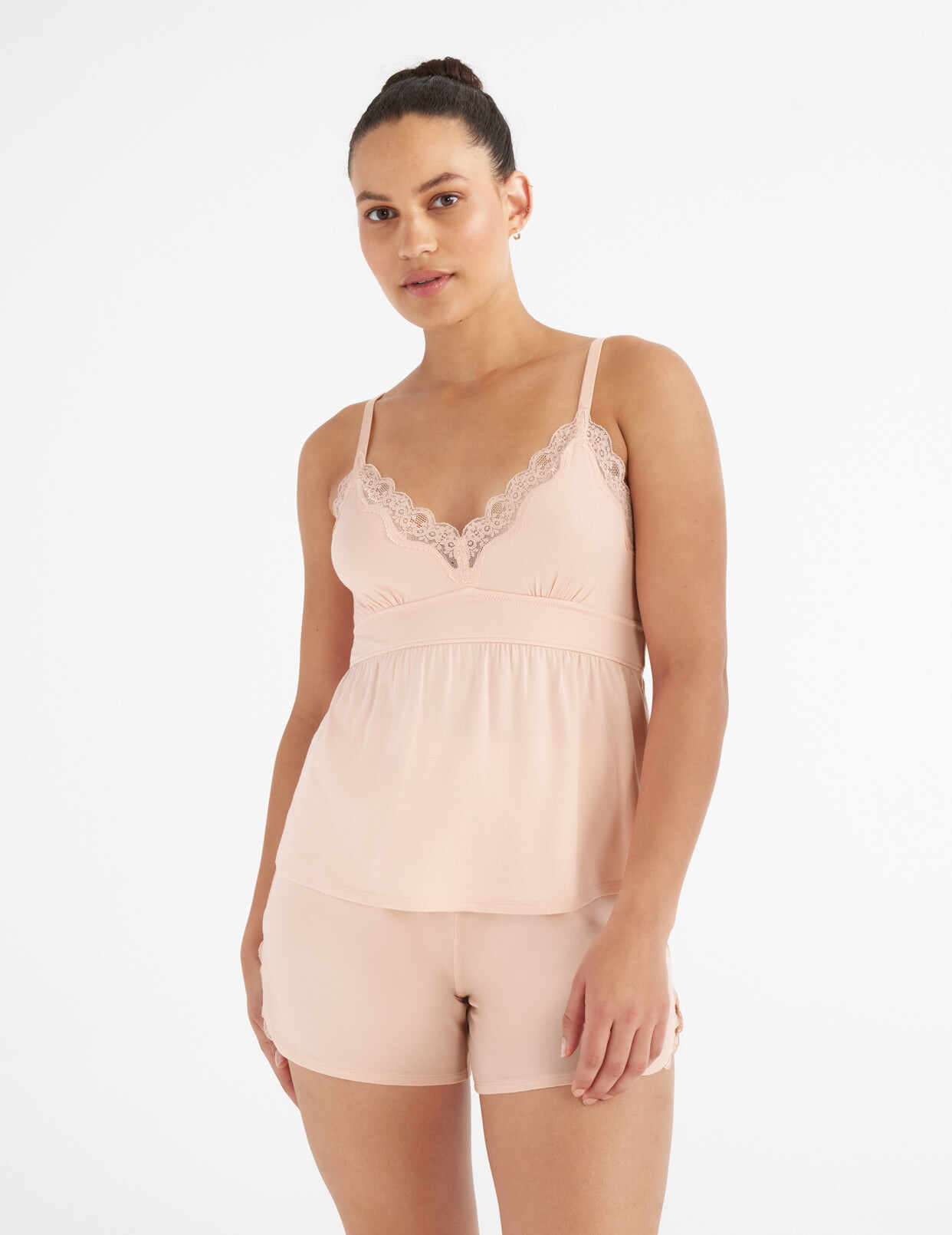 Modal Sleep Set - Lace Trim Cami and Lace Trim Shorts