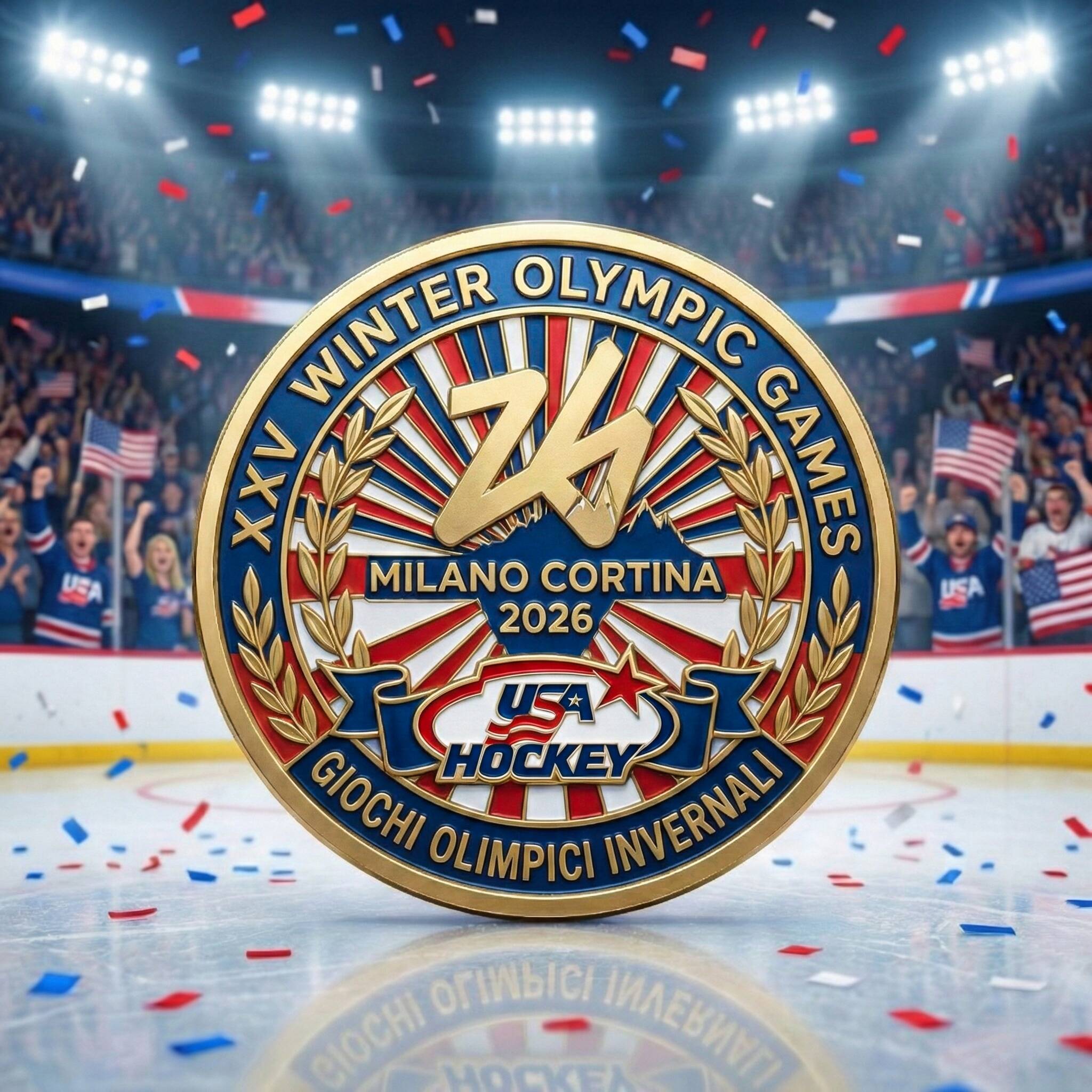 复制Jack Hughes – 2026 Winter Olympic Gold Commemorative Coin