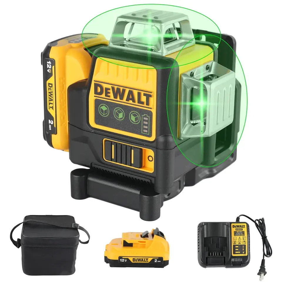 2026   Lithium Battery Green Laser Level | 12 Lines 3 Sides 360° Horizontal Vertical | Outdoor Leveling Measurin