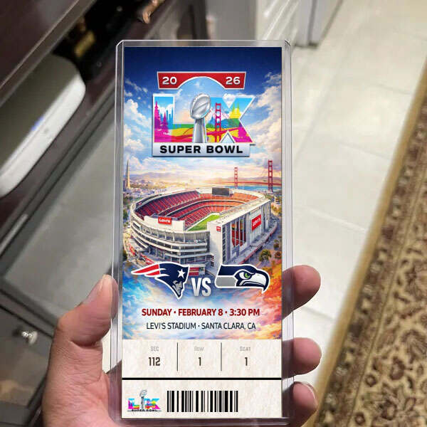 🎉Customized SEATTLE seahawks vs NE patriots superbowl LX 2026 commemorative ticket any seat