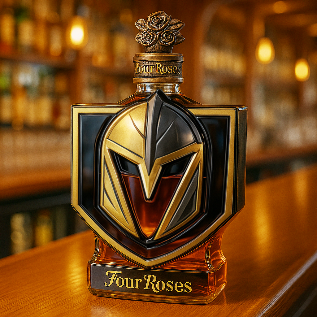 Vegas Golden Knights Whiskey Bottle