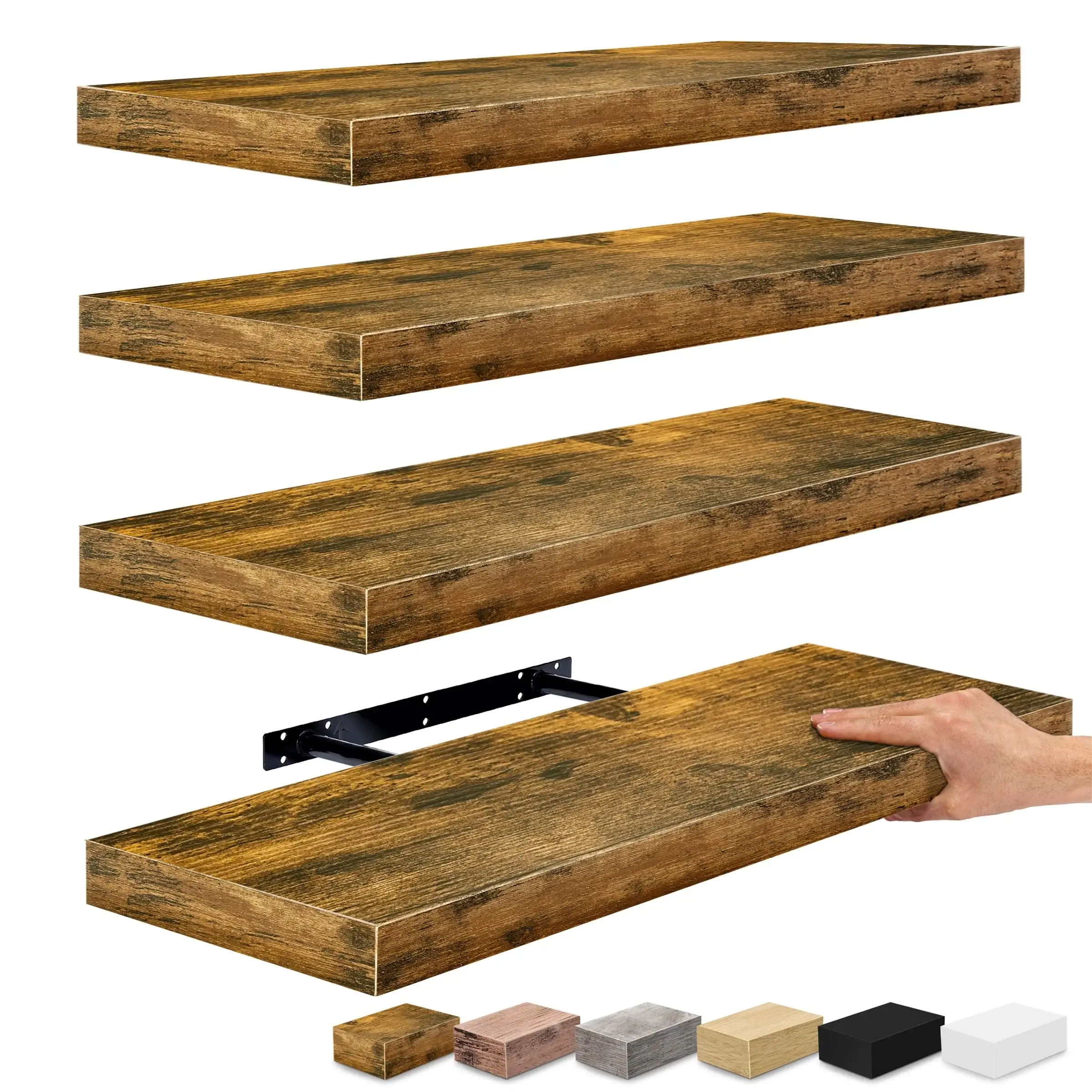 Sorbus Floating Wall Shelves Wall Mounted (4 Pack)