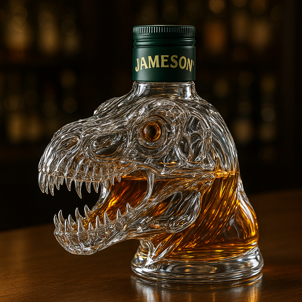 Tyrannosaurus Rex Whiskey Bottle