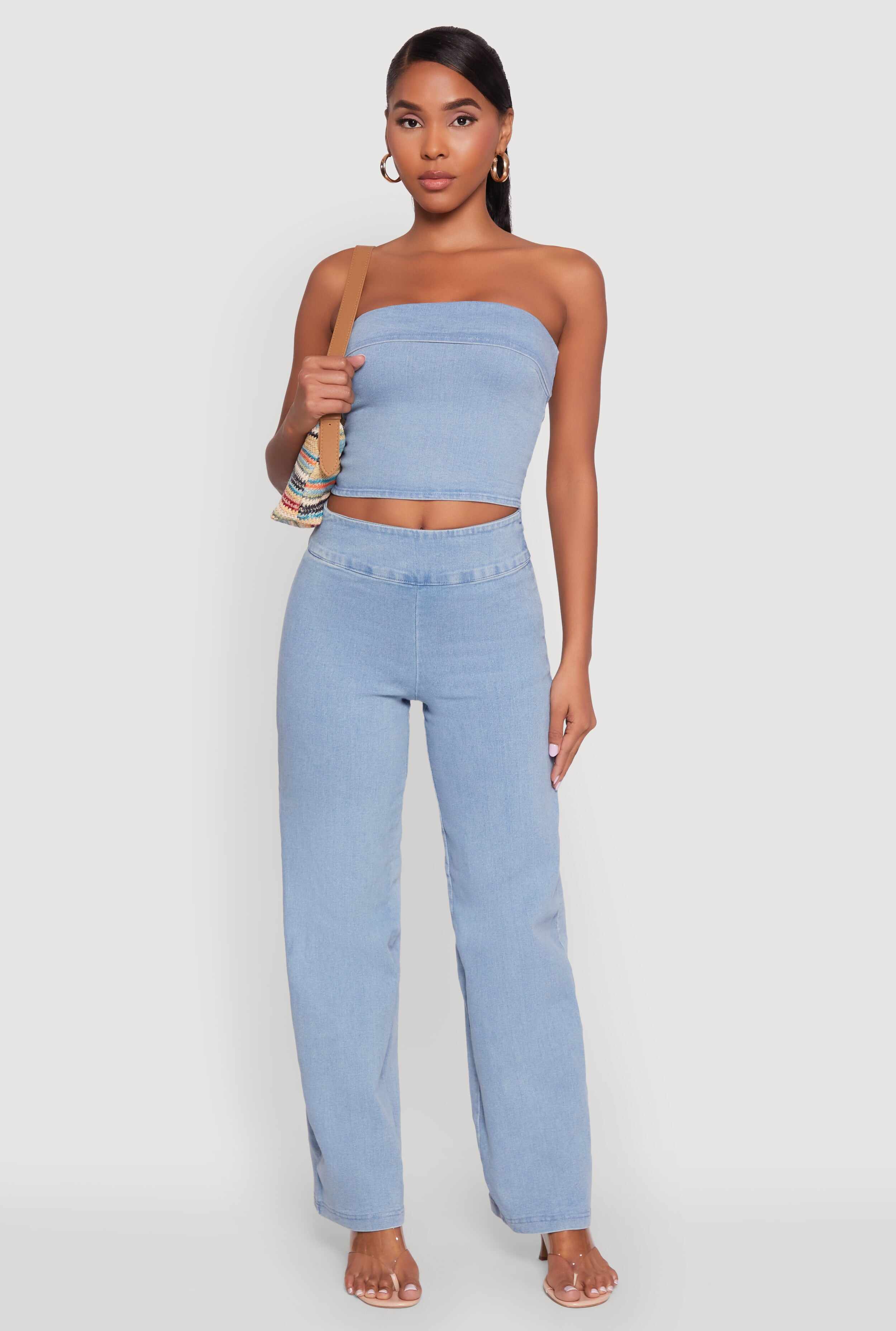 Haute Monde High Waisted Wide Leg Jeans