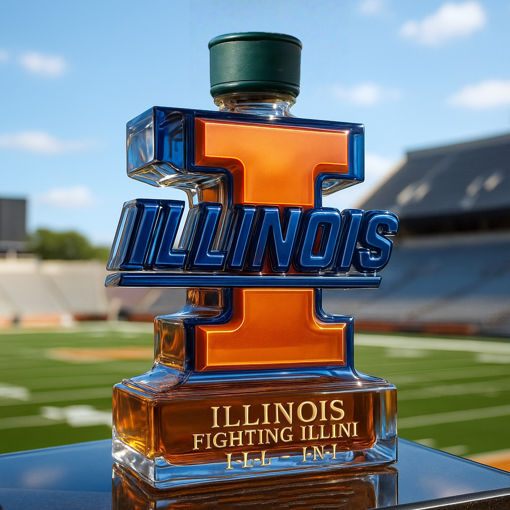 Illinois Fighting Illini Limited-Edition Whiskey Bottle