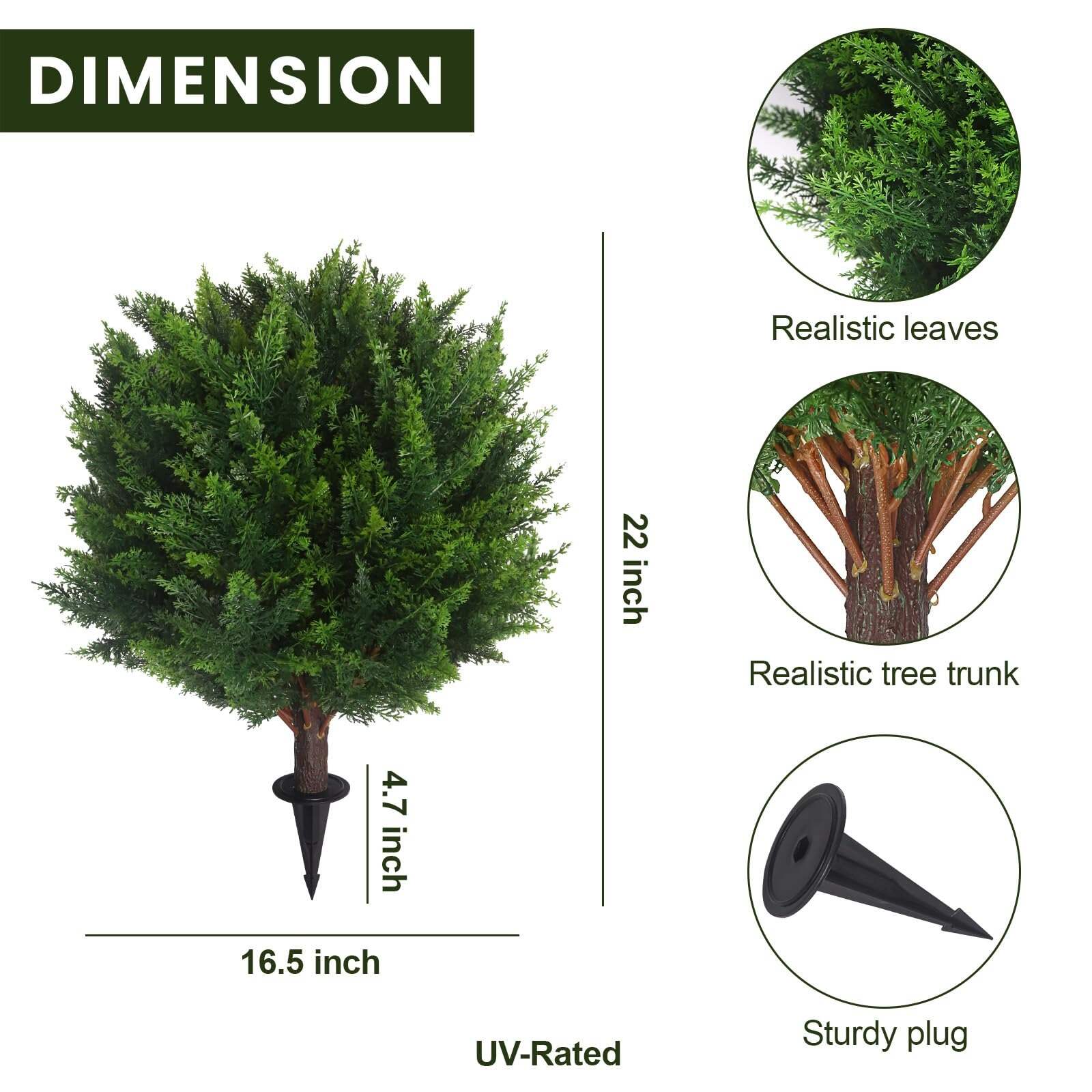 🔥On Sale🔥22''T Artificial Cedar Topiary Ball Tree